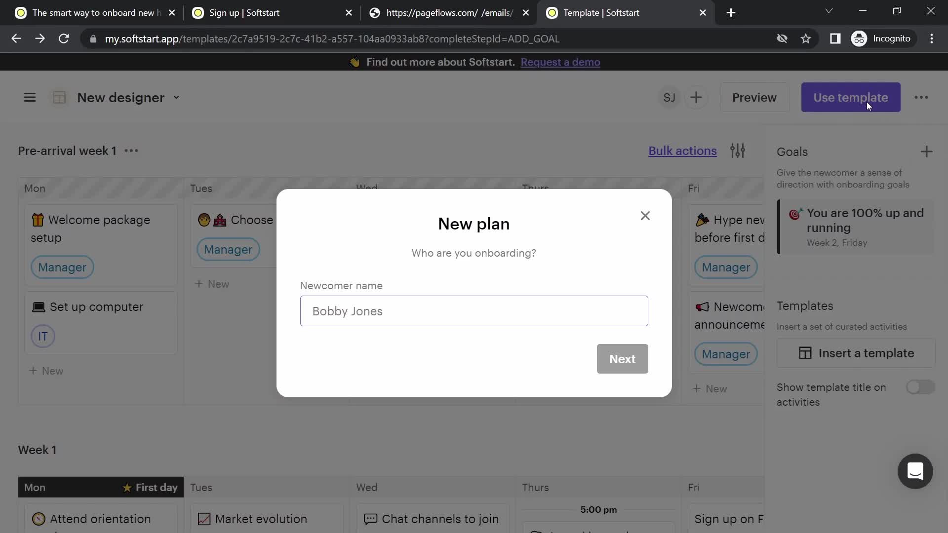 Onboarding screenshot