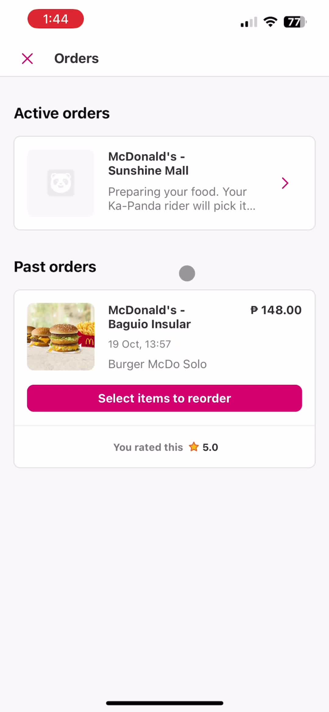 Ordering food on foodpanda video thumbnail