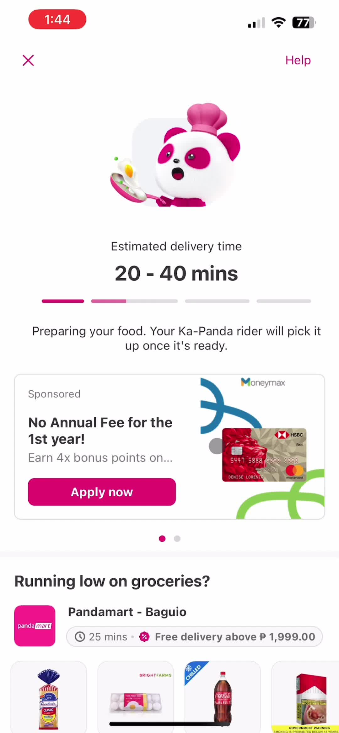 Ordering food on foodpanda video thumbnail