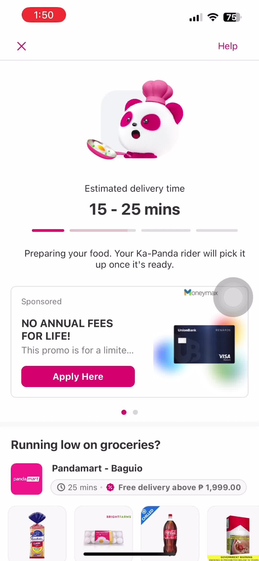 Ordering food on foodpanda video thumbnail