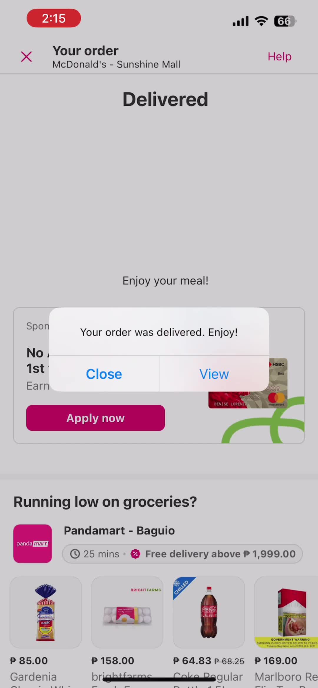 Ordering food on foodpanda video thumbnail