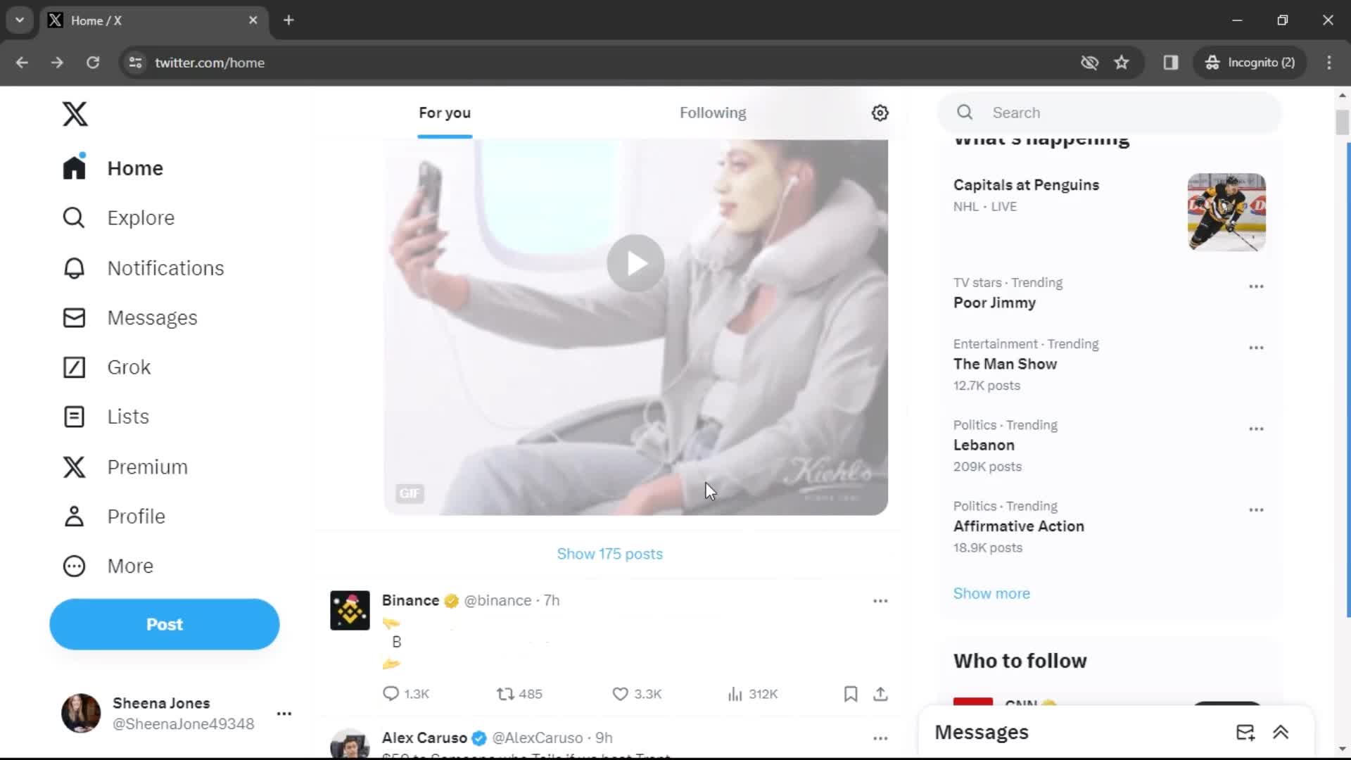 Pinning a post on Twitter video thumbnail