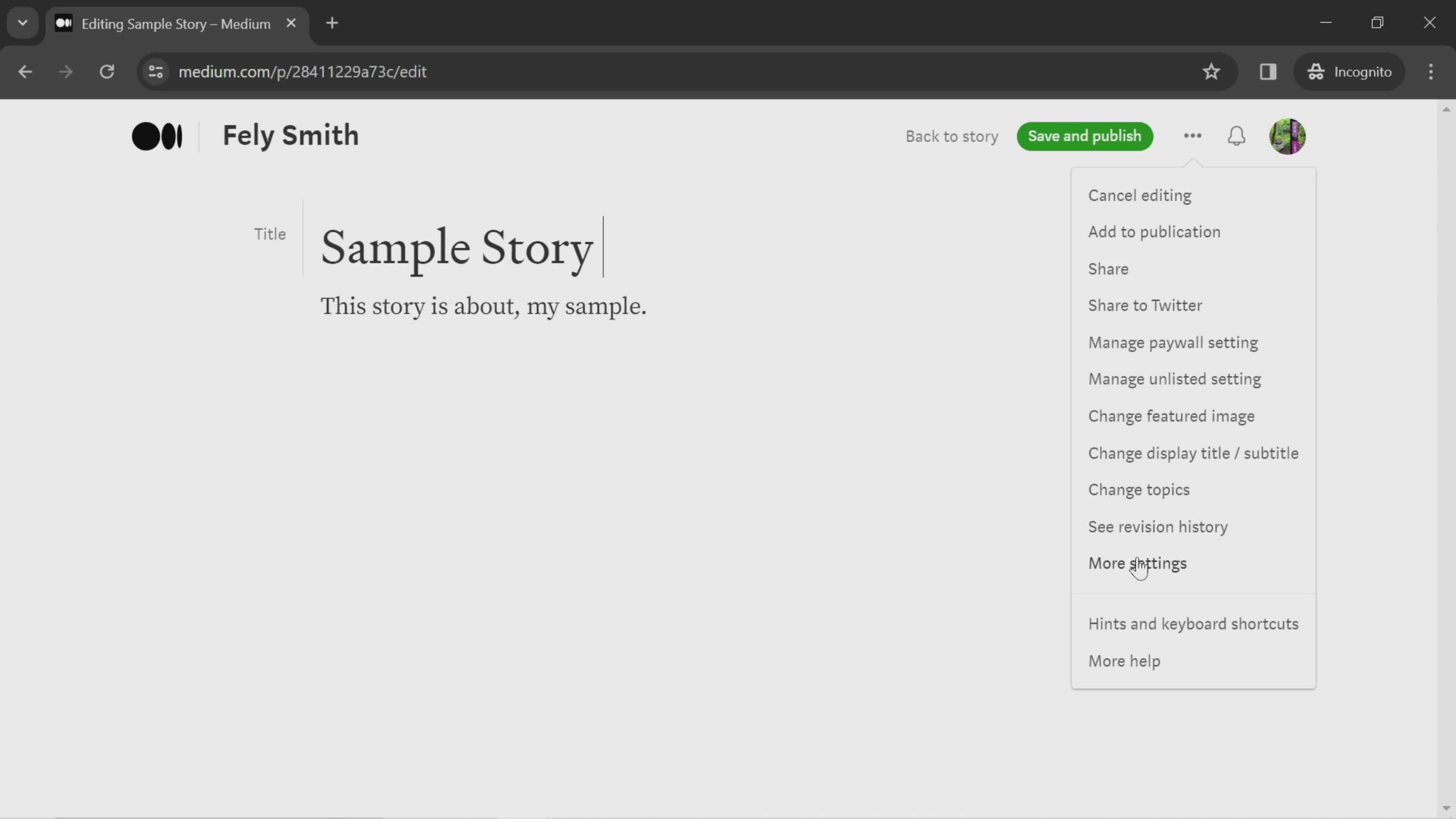 Pinning a story screenshot