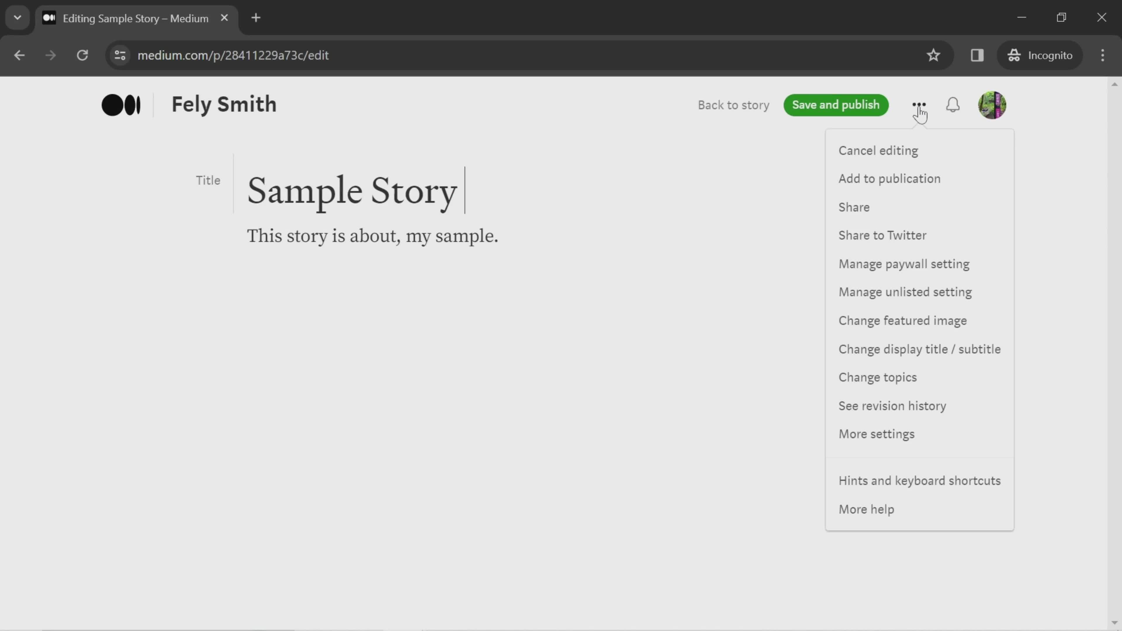 Pinning a story screenshot