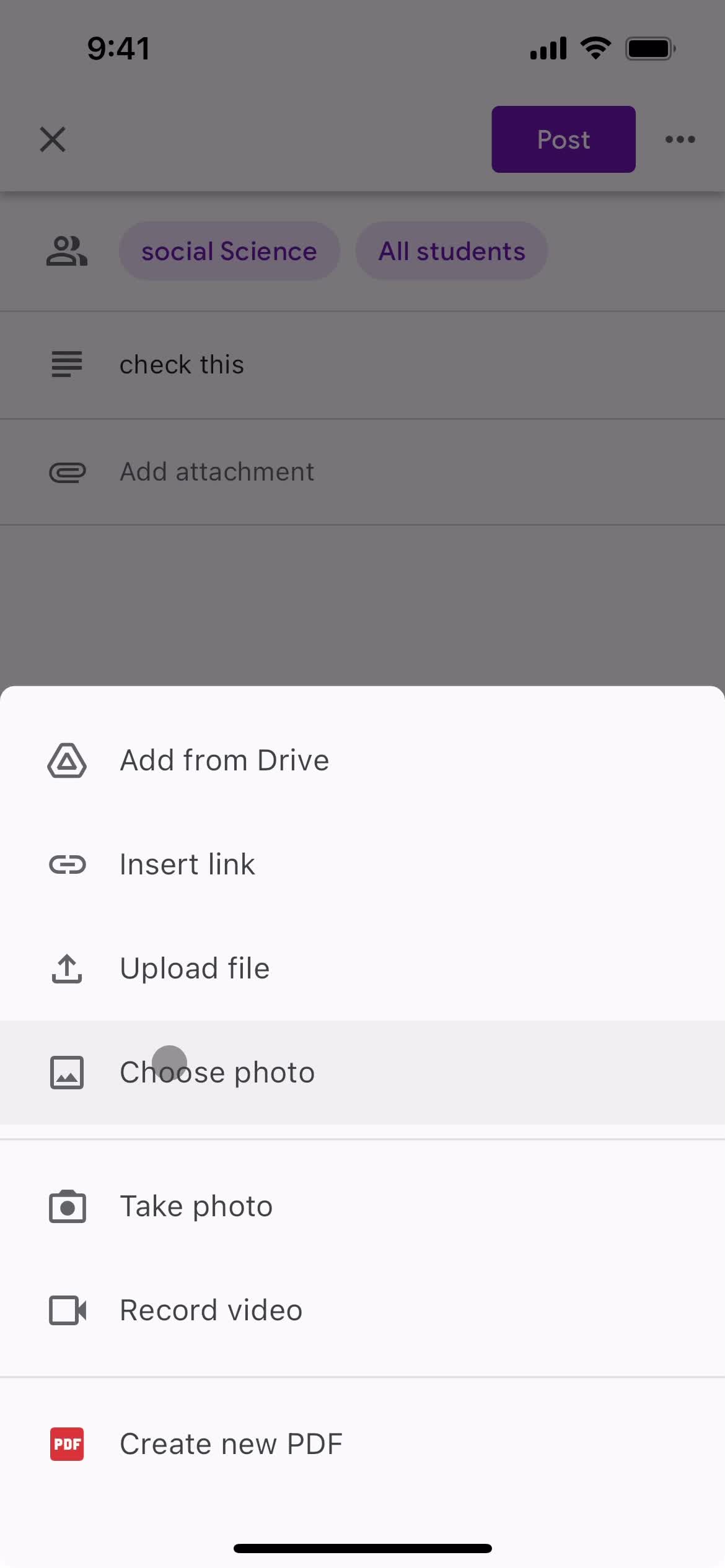 Posting an announcement on Google Classroom video thumbnail