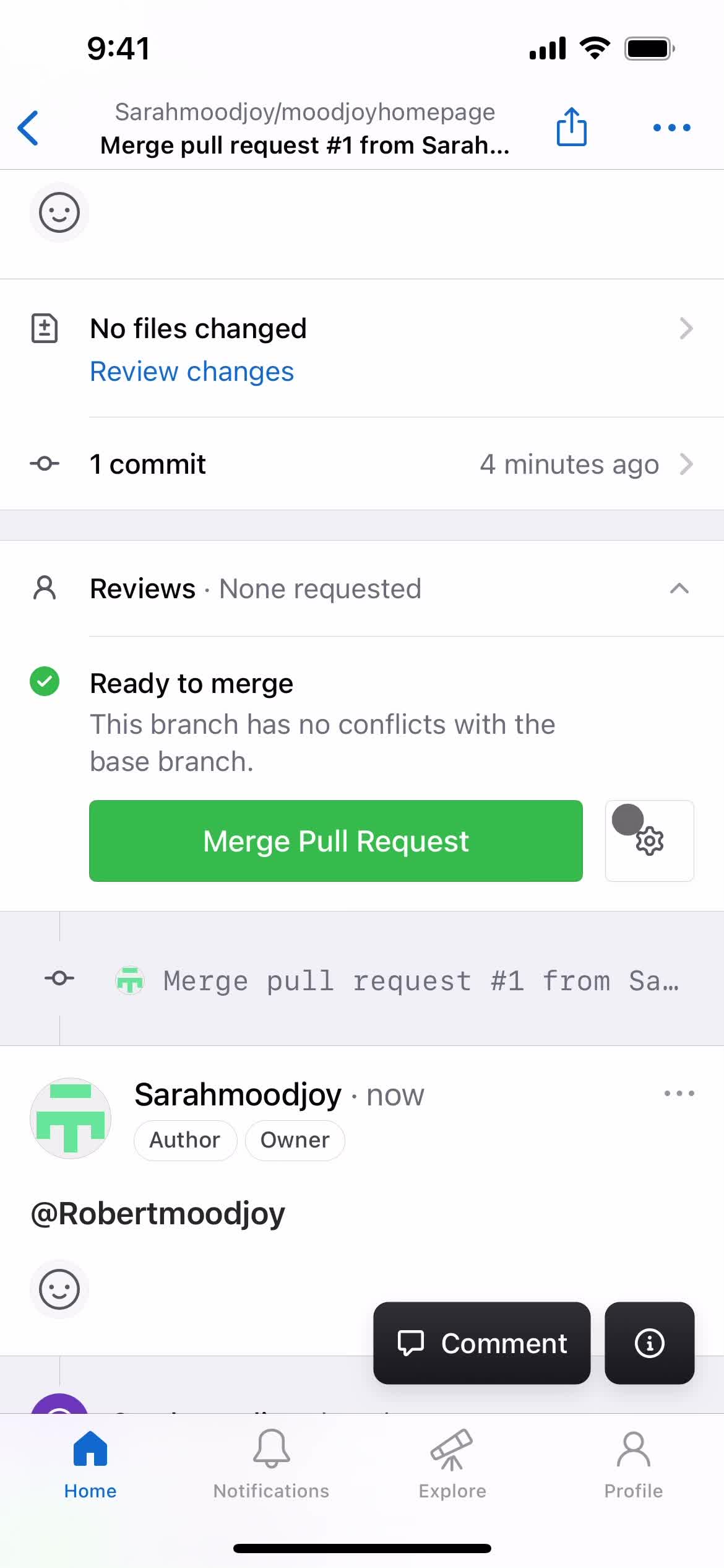 Pull requests screenshot