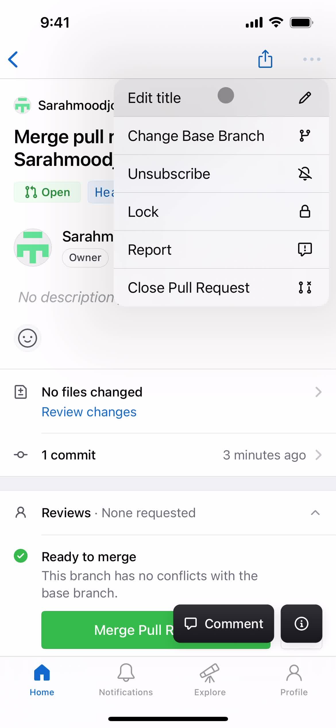 Pull requests screenshot