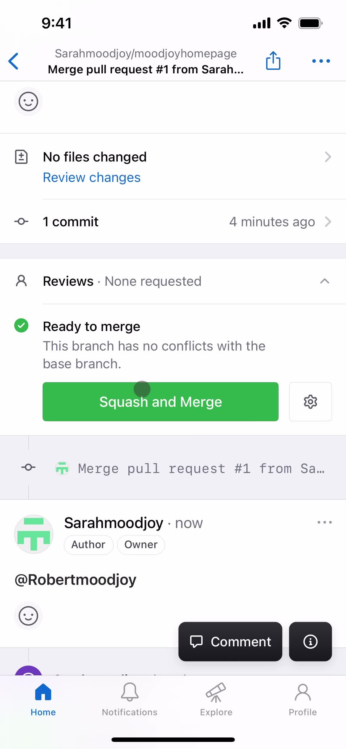 Pull requests screenshot