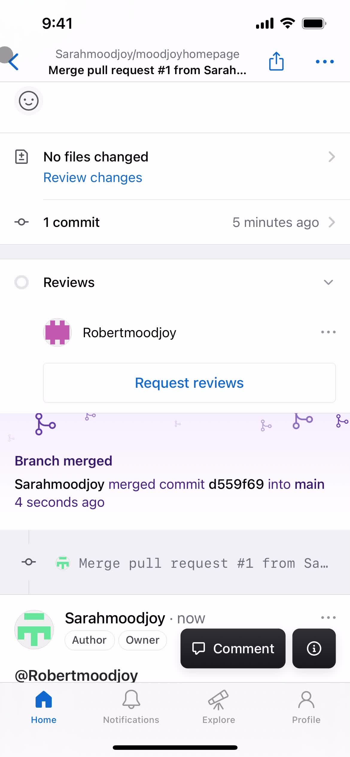 Pull requests screenshot