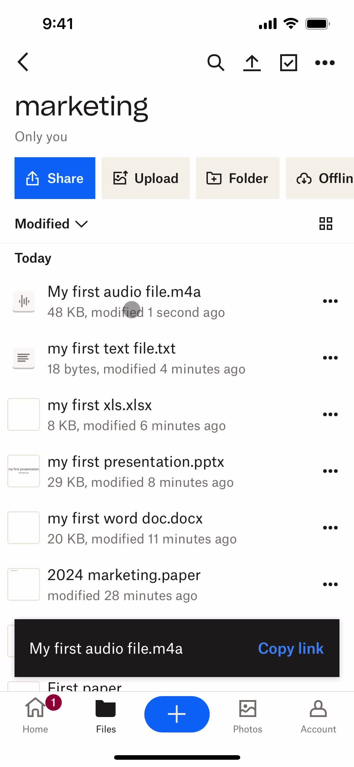 Recording audio on Dropbox video thumbnail