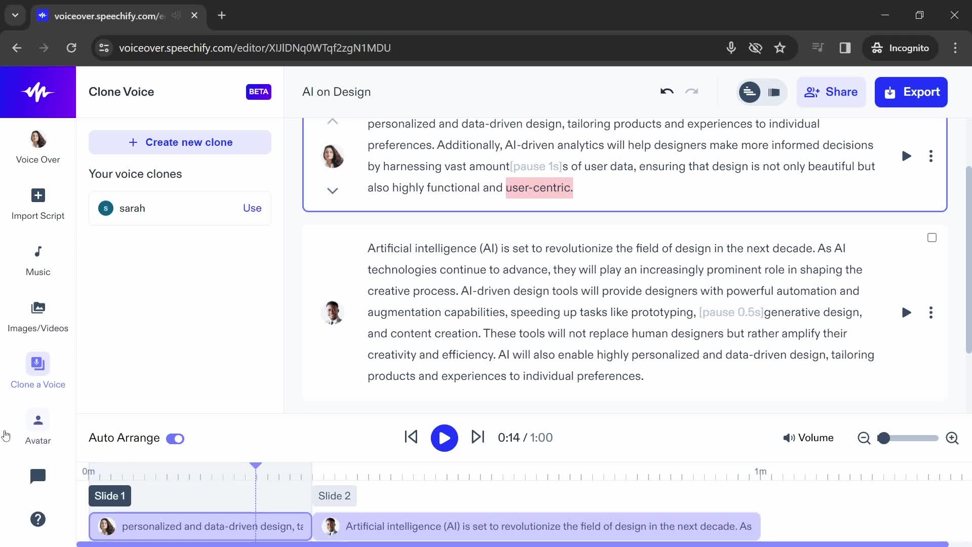 Recording audio on Speechify video thumbnail