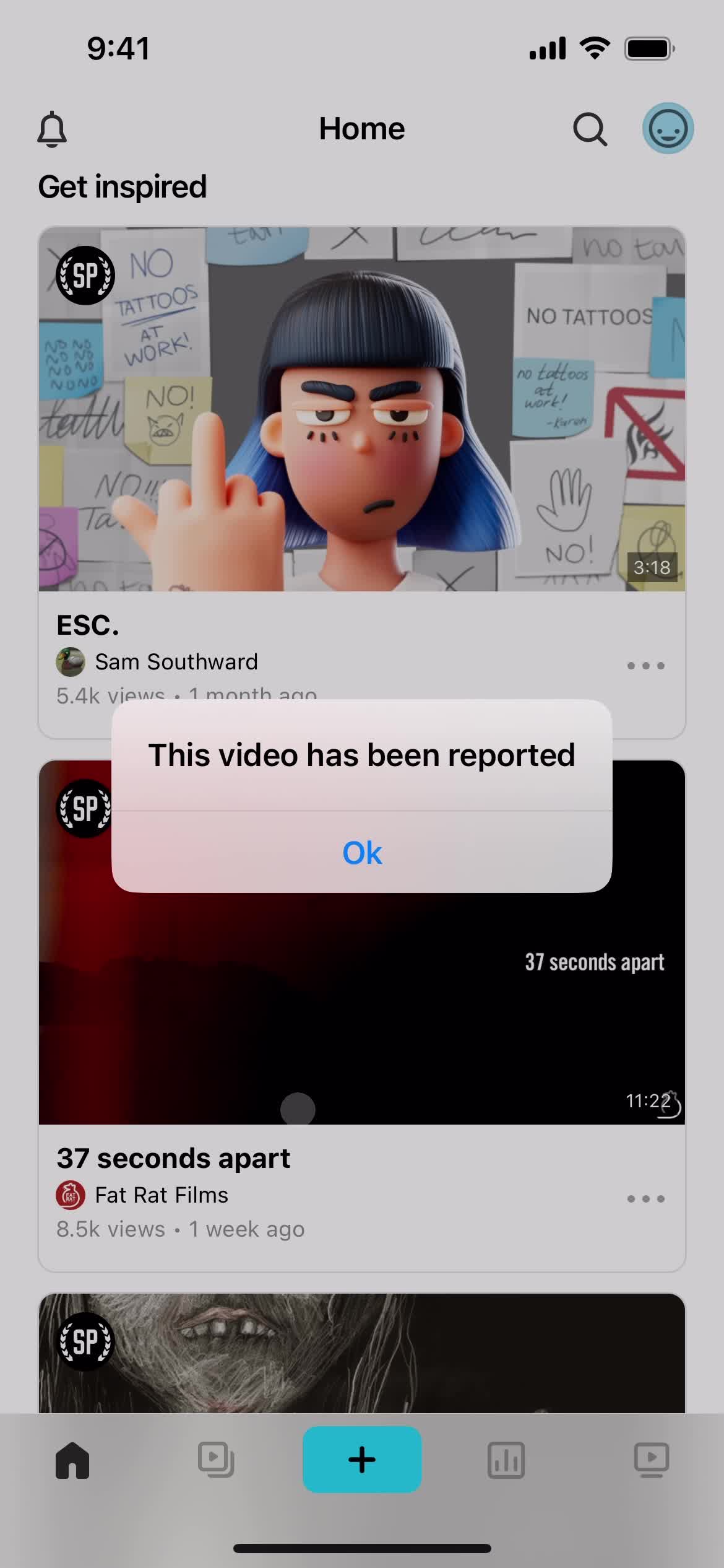 Reporting a video screenshot