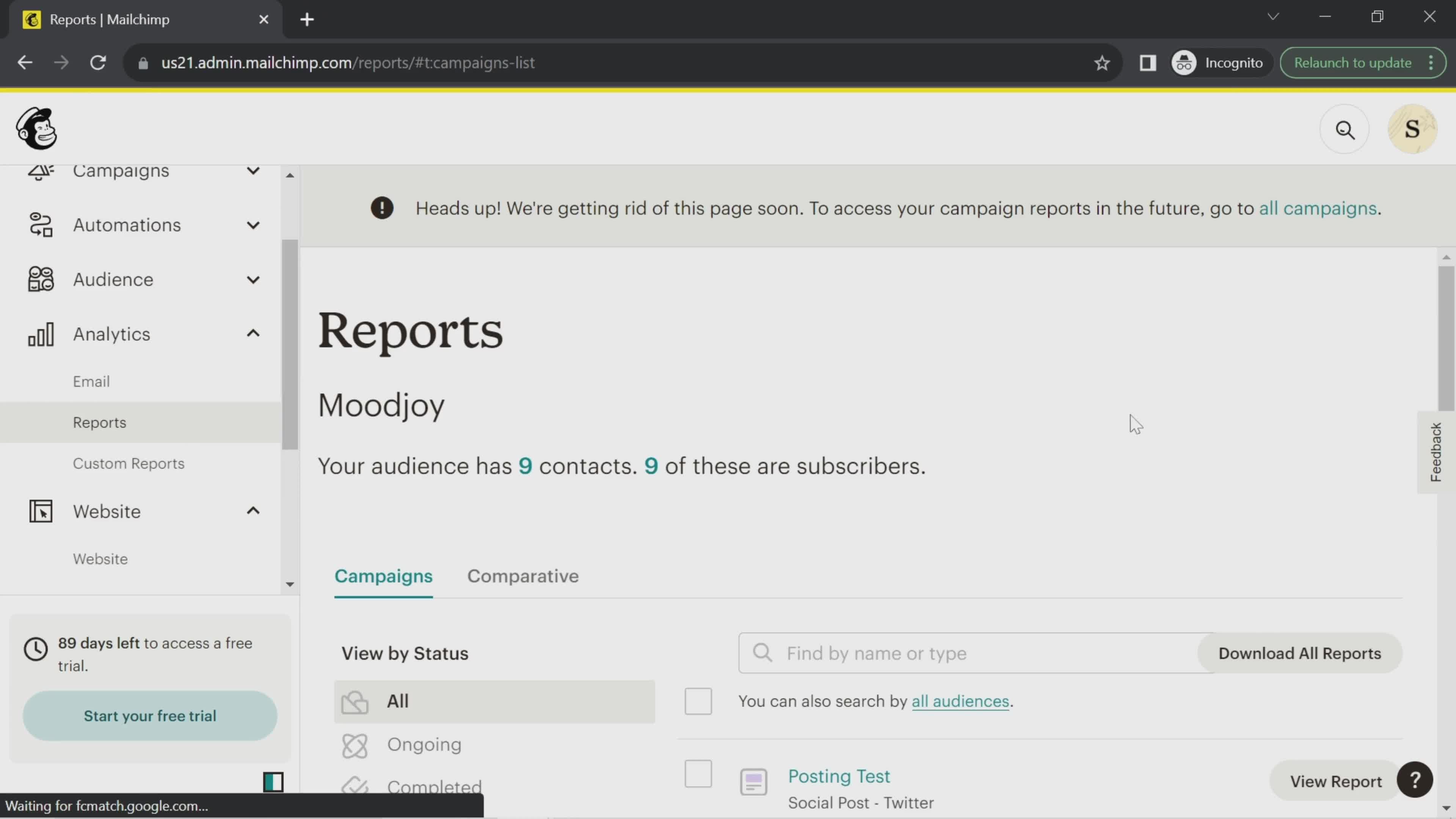 Reports on Mailchimp video thumbnail