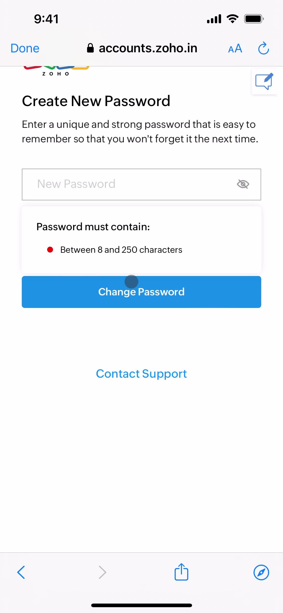 Resetting password on Zoho CRM video thumbnail