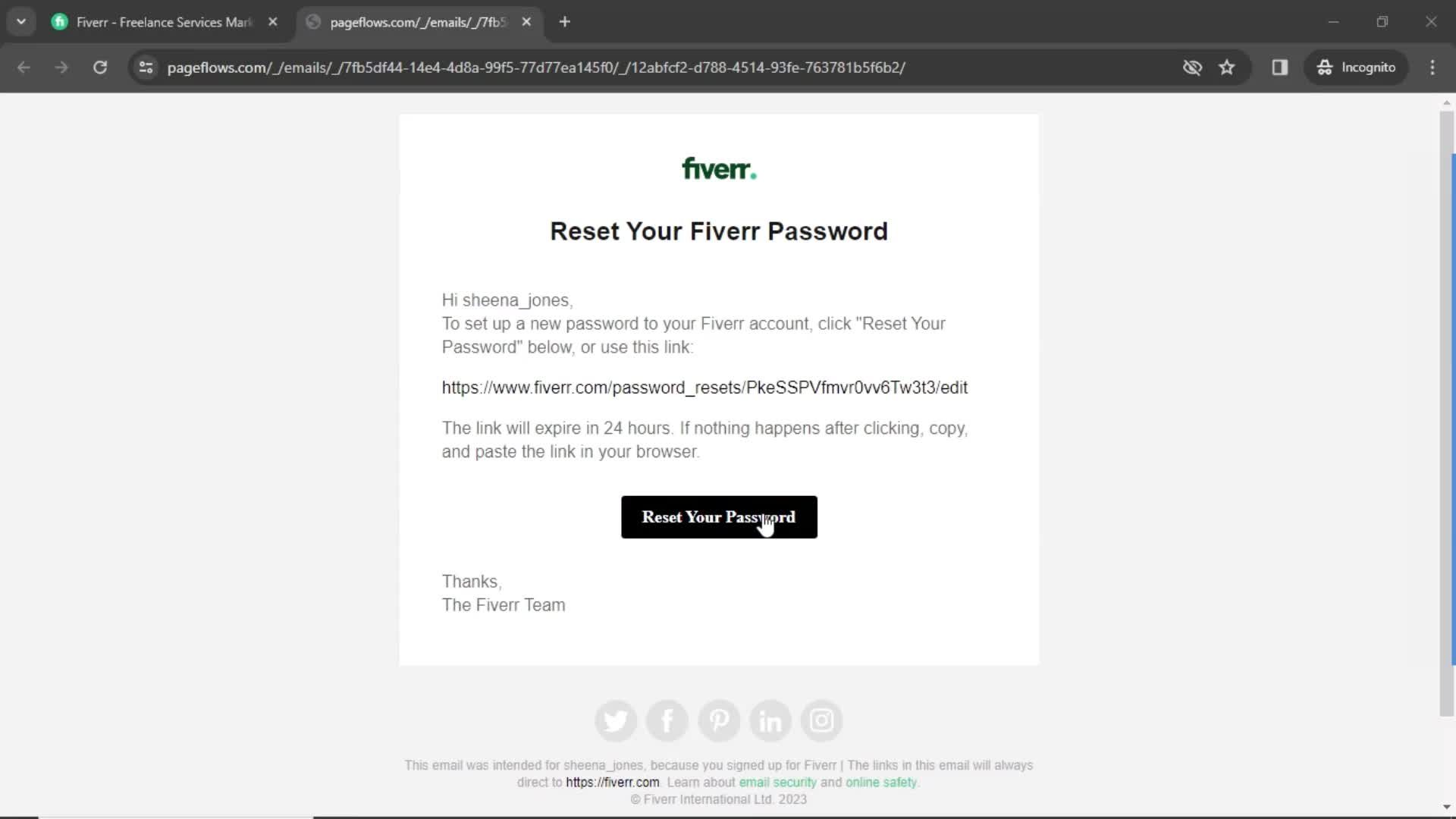 Resetting password on Fiverr video thumbnail