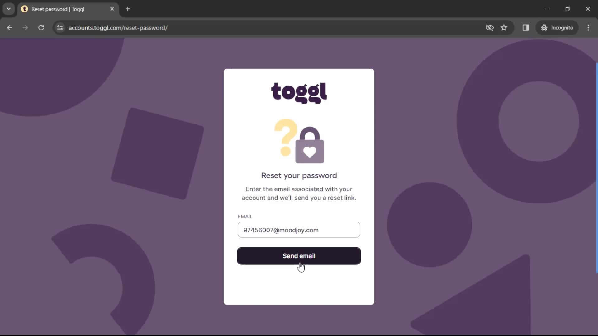 Resetting password on Toggl Track video thumbnail