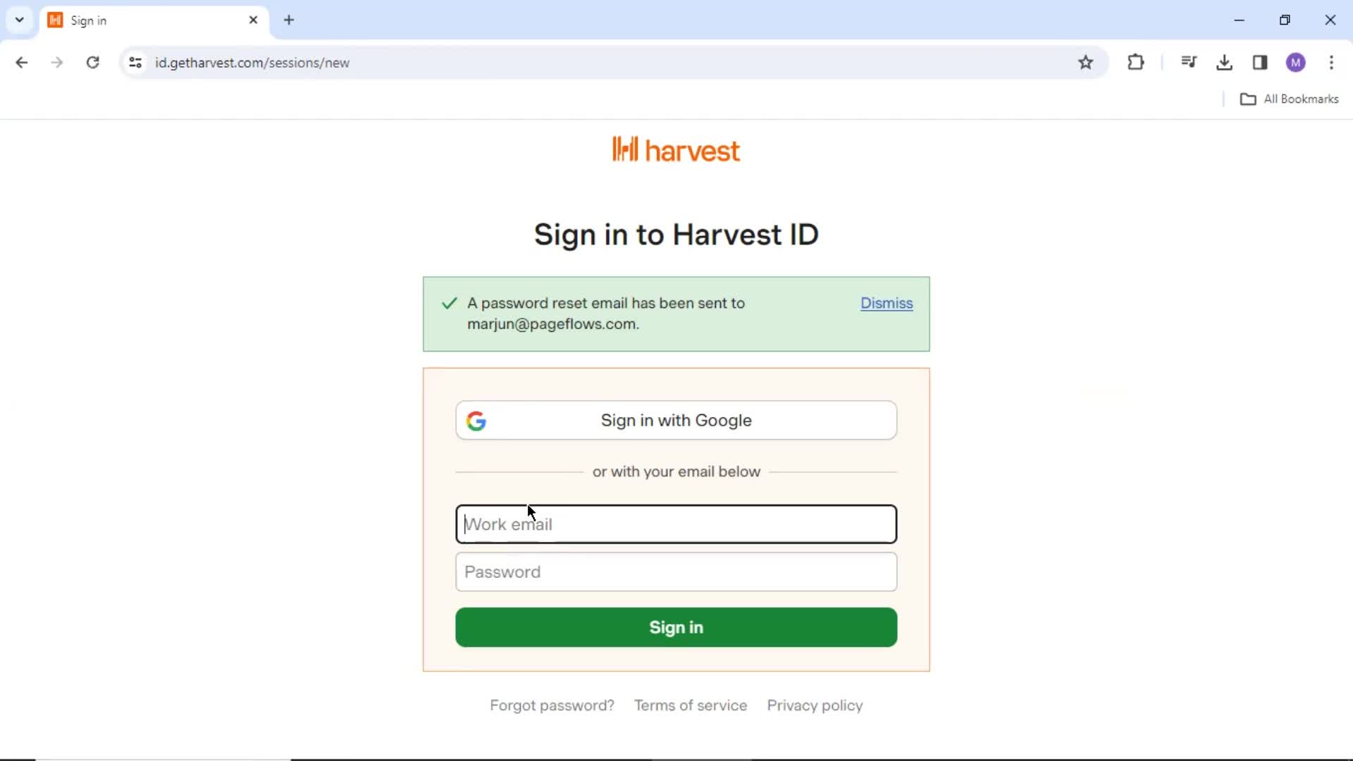 Resetting password on Harvest video thumbnail