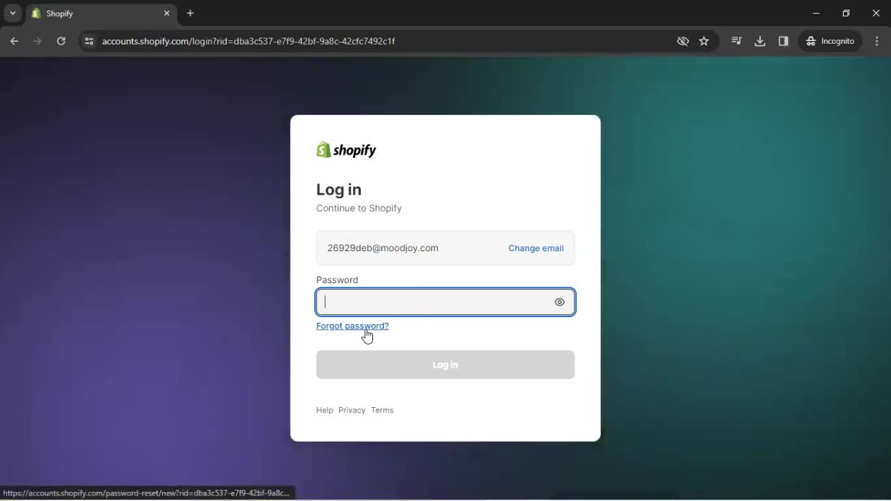 Resetting password on Shopify video thumbnail