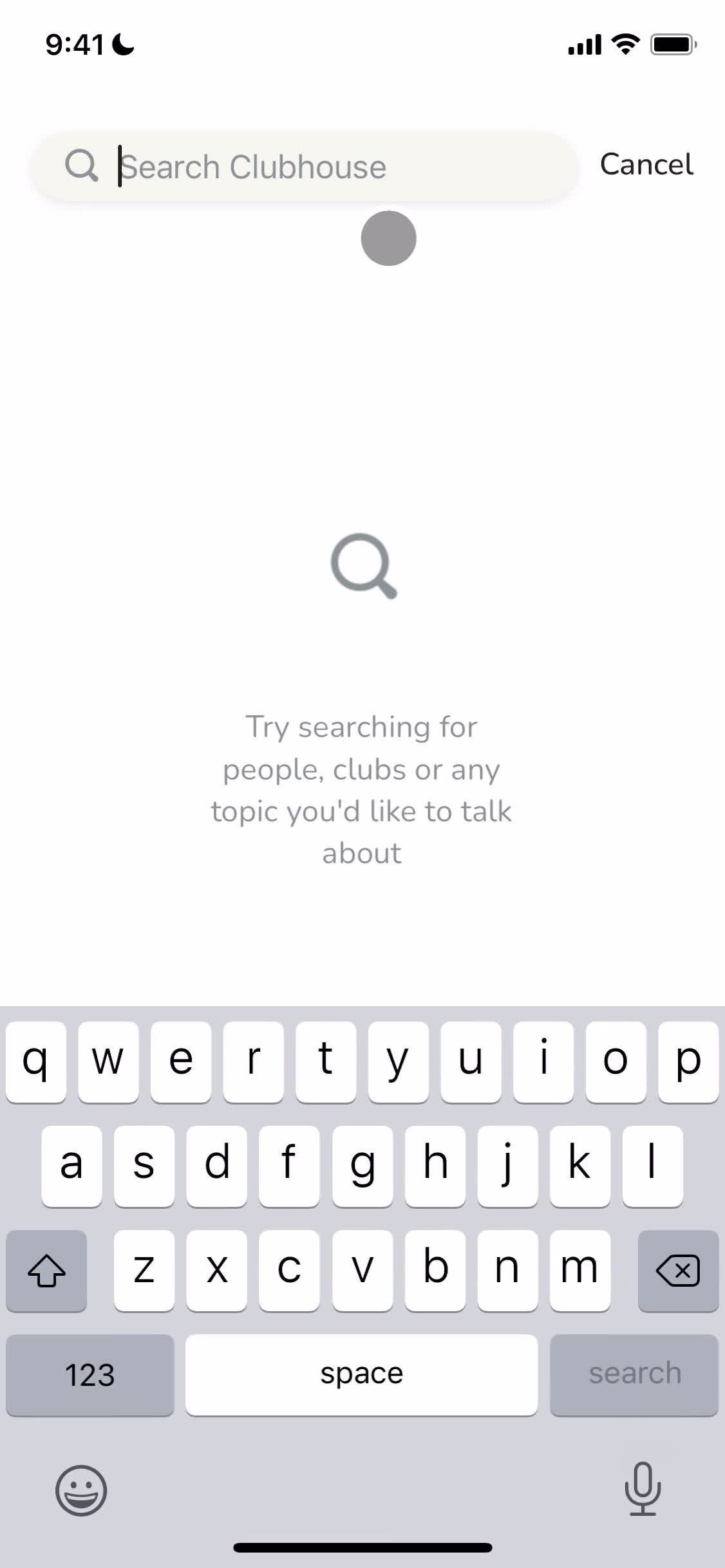 Searching screenshot