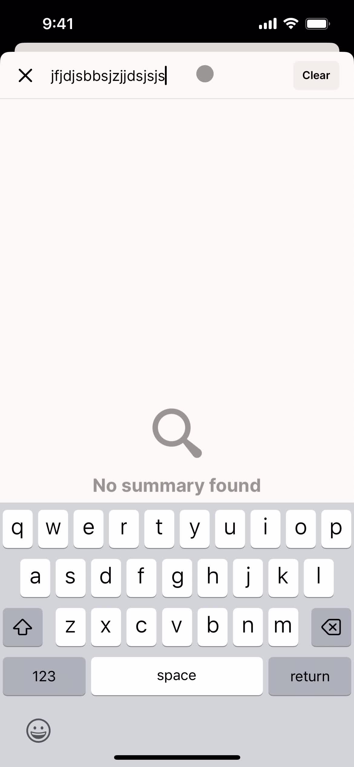 Searching screenshot