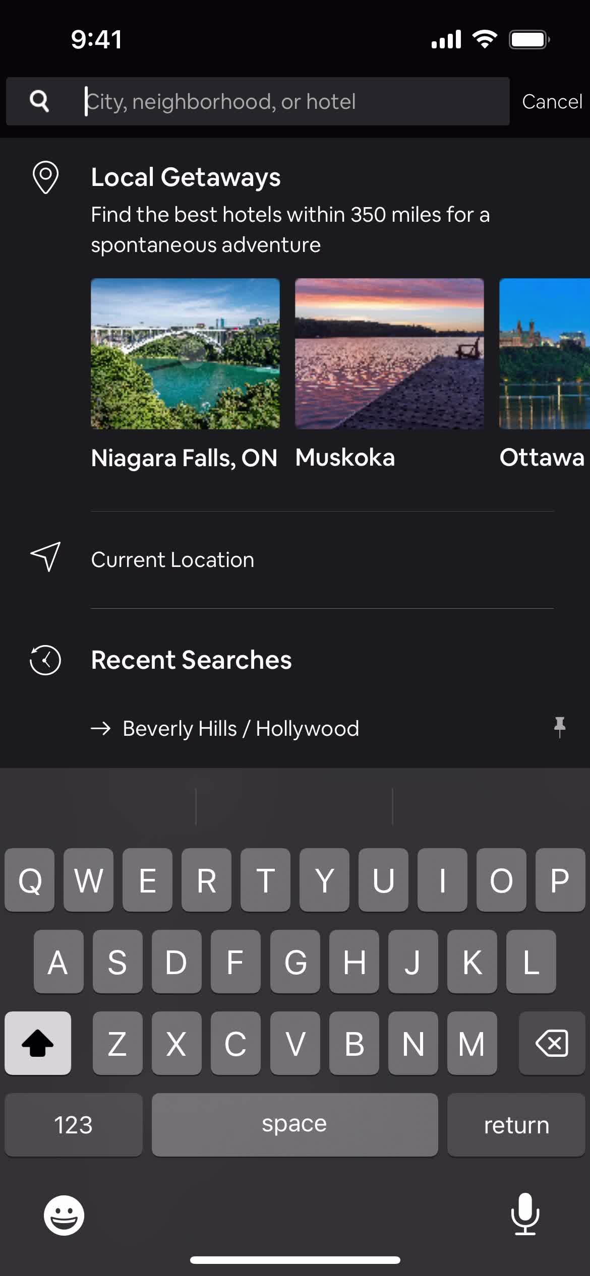 Searching screenshot