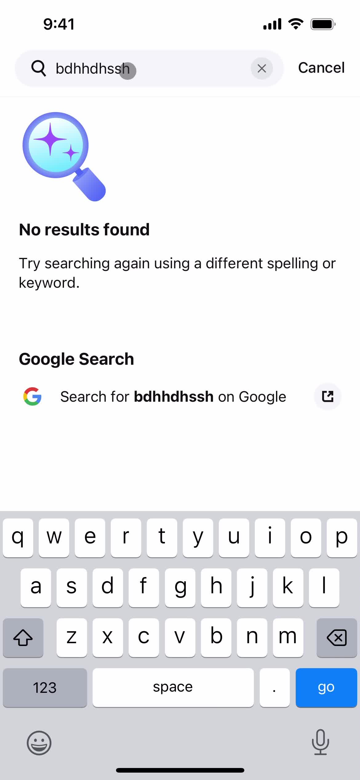 Searching screenshot