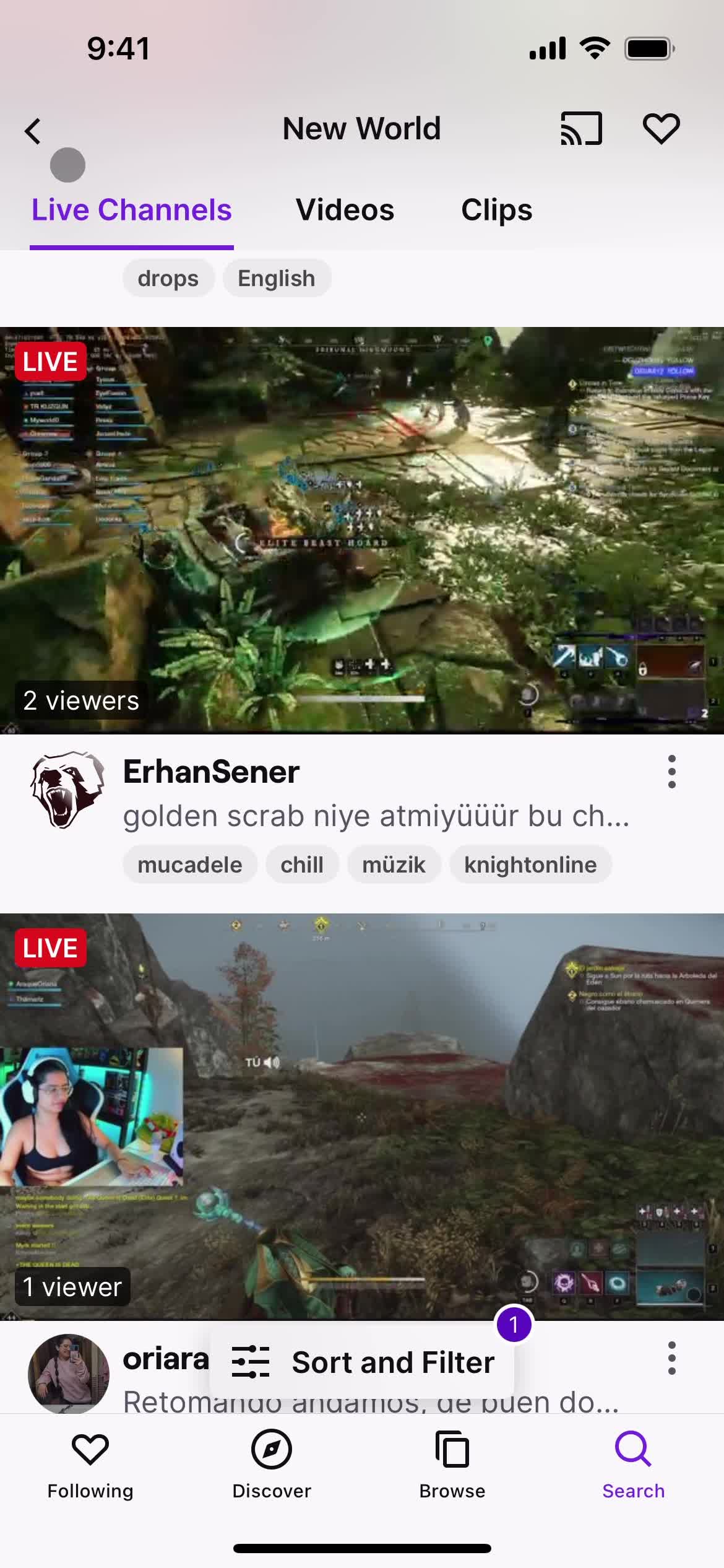 Searching on Twitch video thumbnail