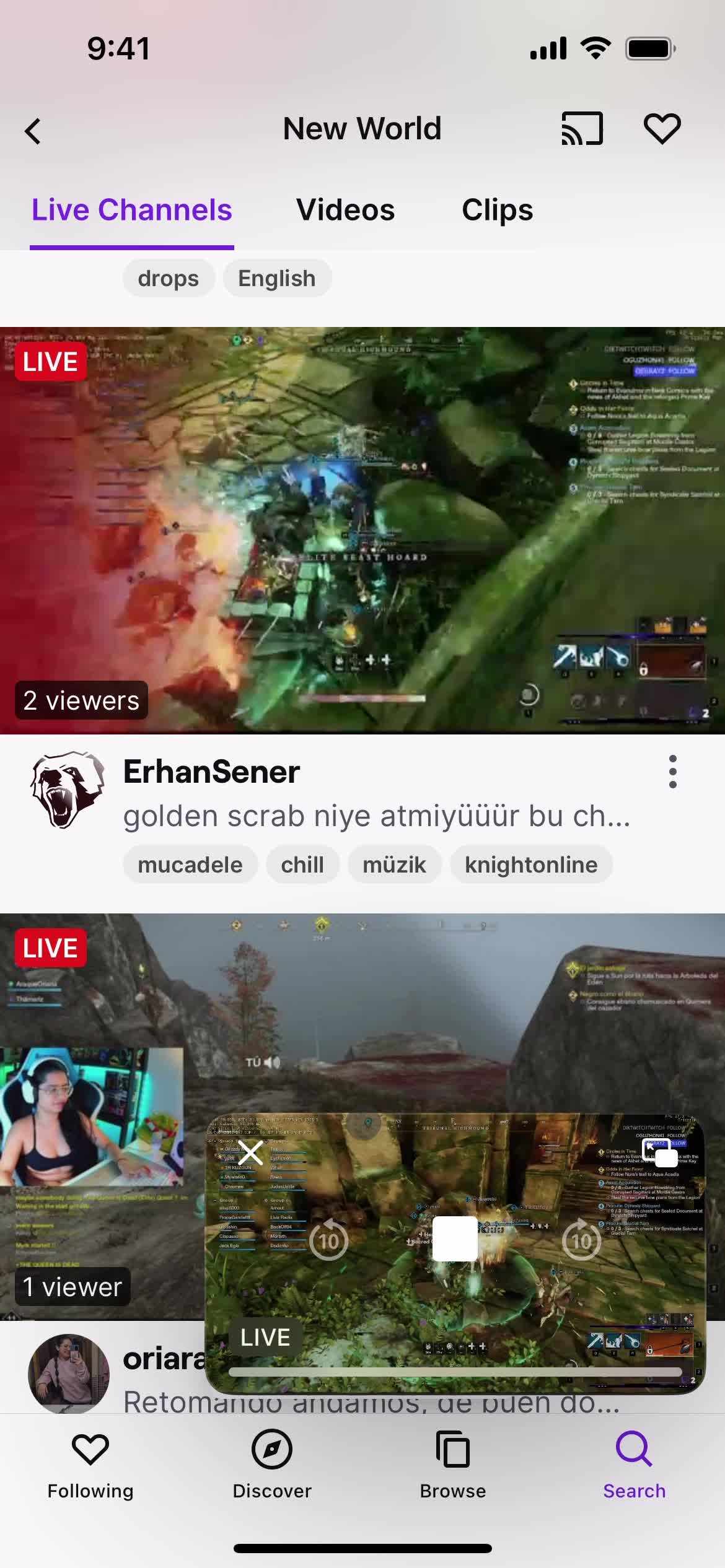 Searching on Twitch video thumbnail