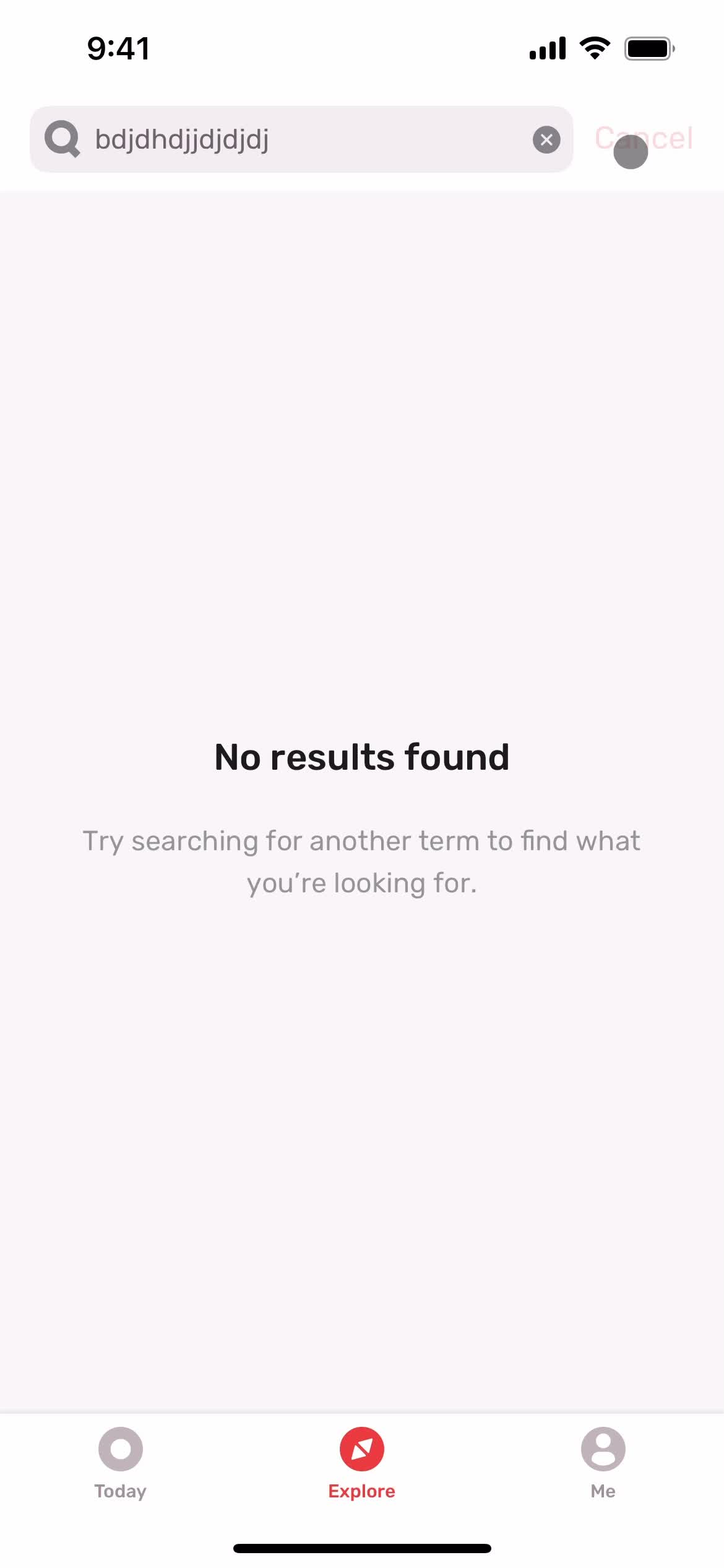 Searching screenshot