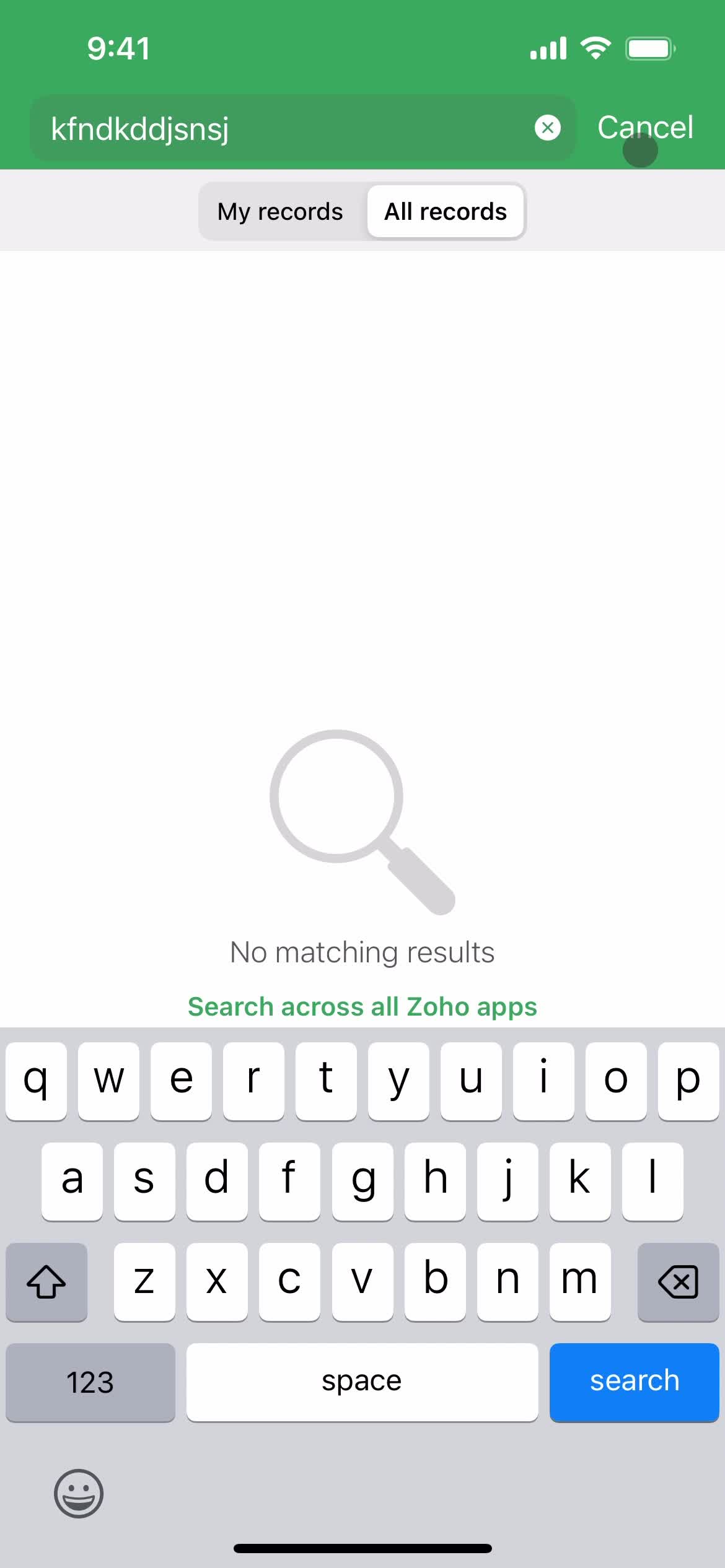 Searching screenshot