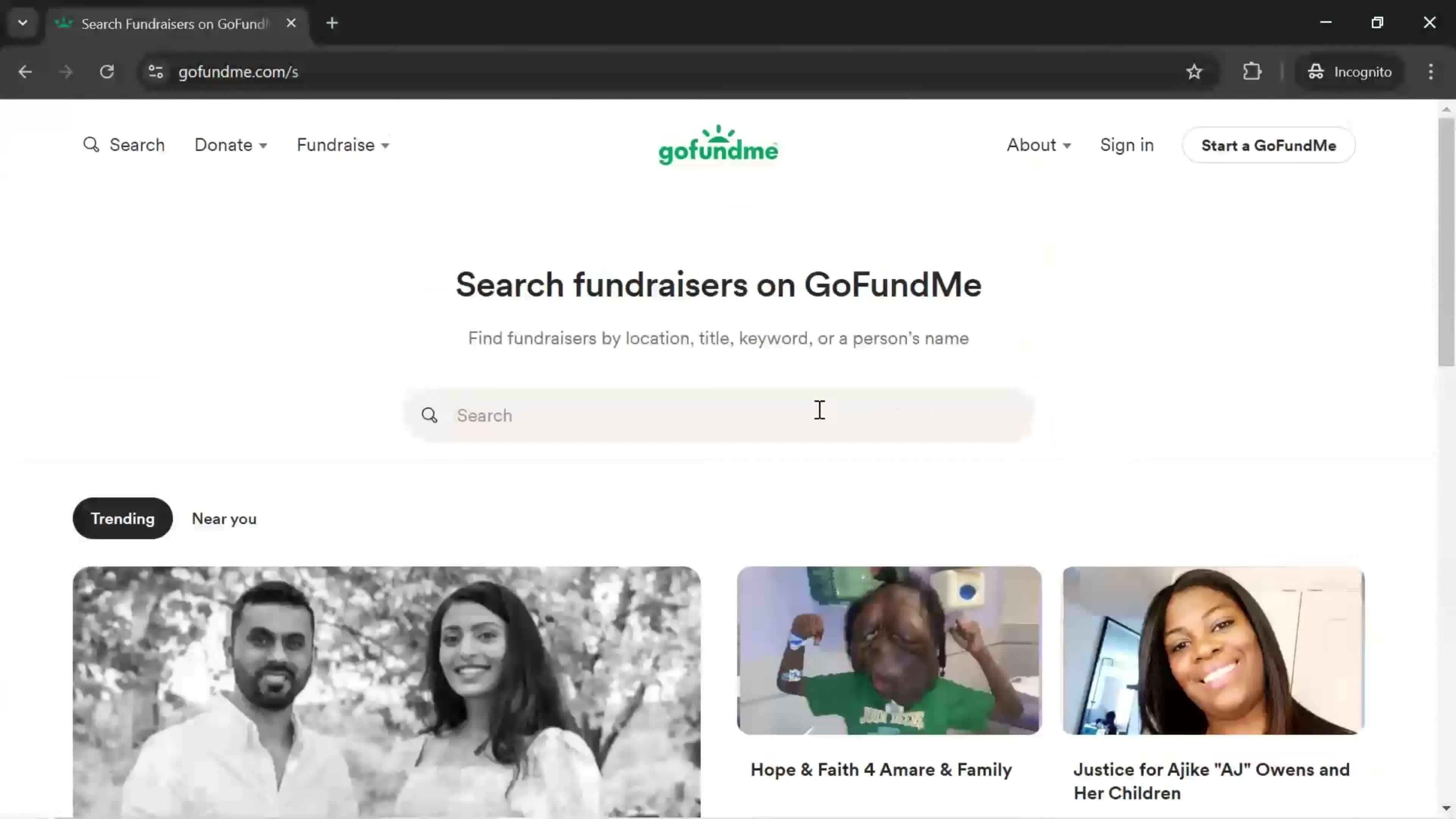 Searching on GoFundMe video thumbnail