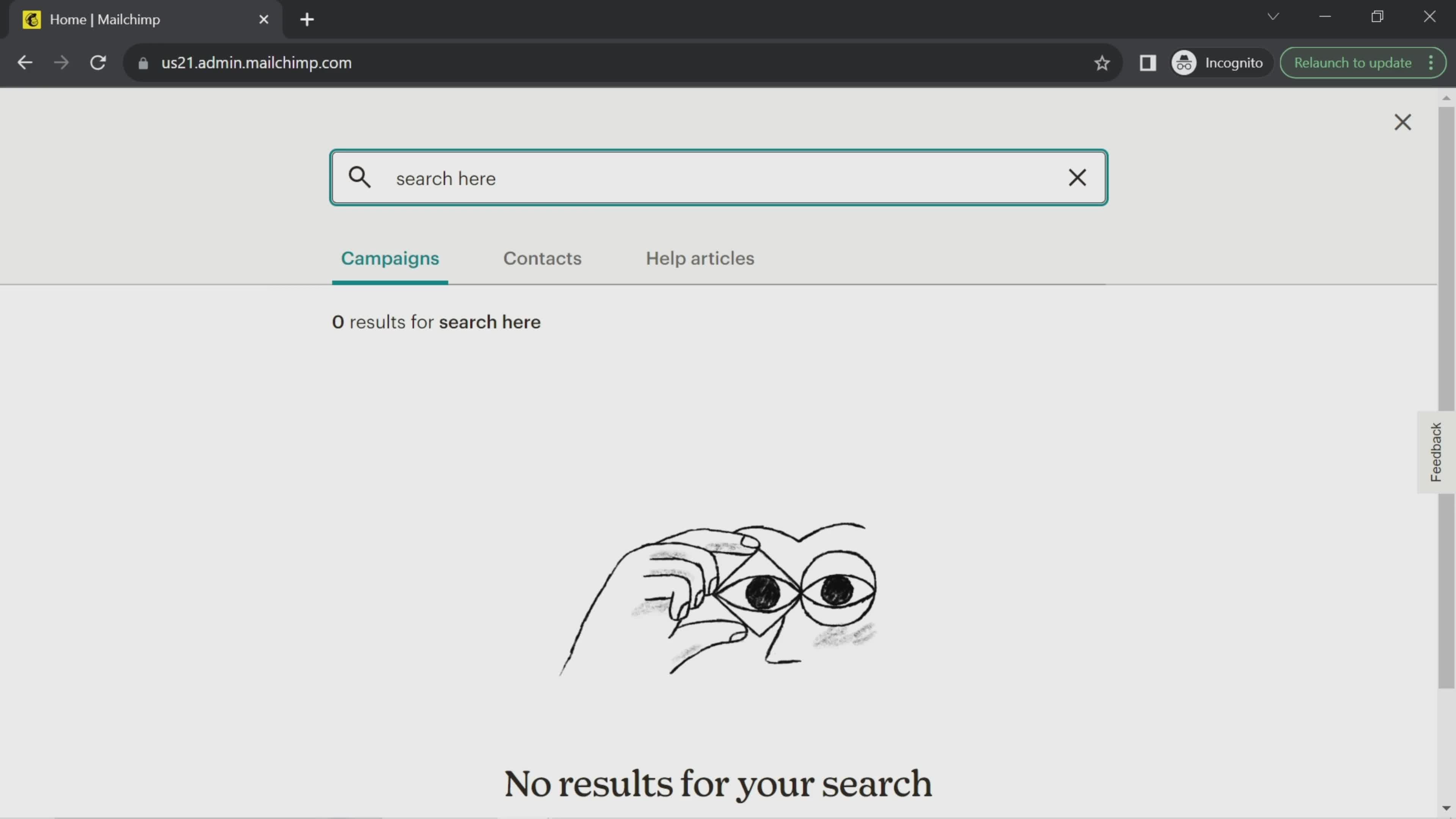 Searching screenshot