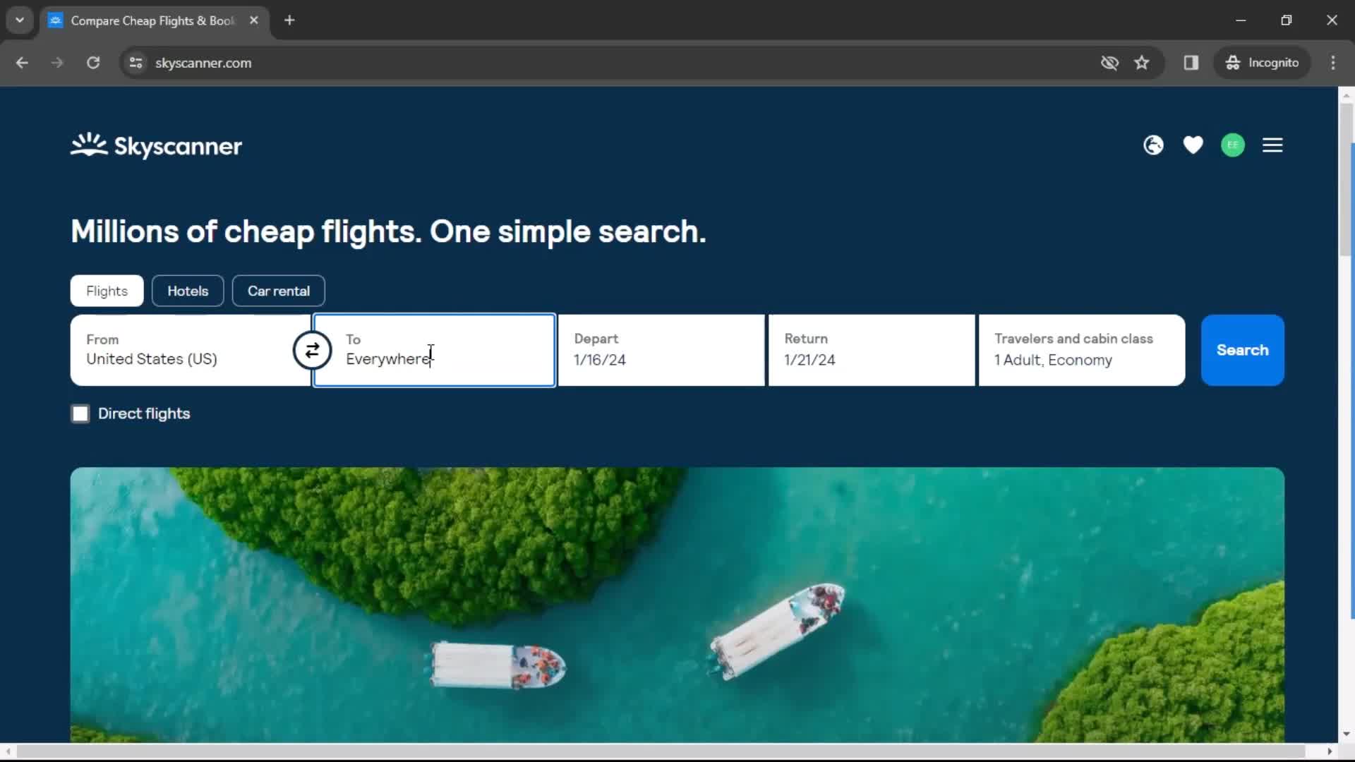 Searching on Skyscanner video thumbnail