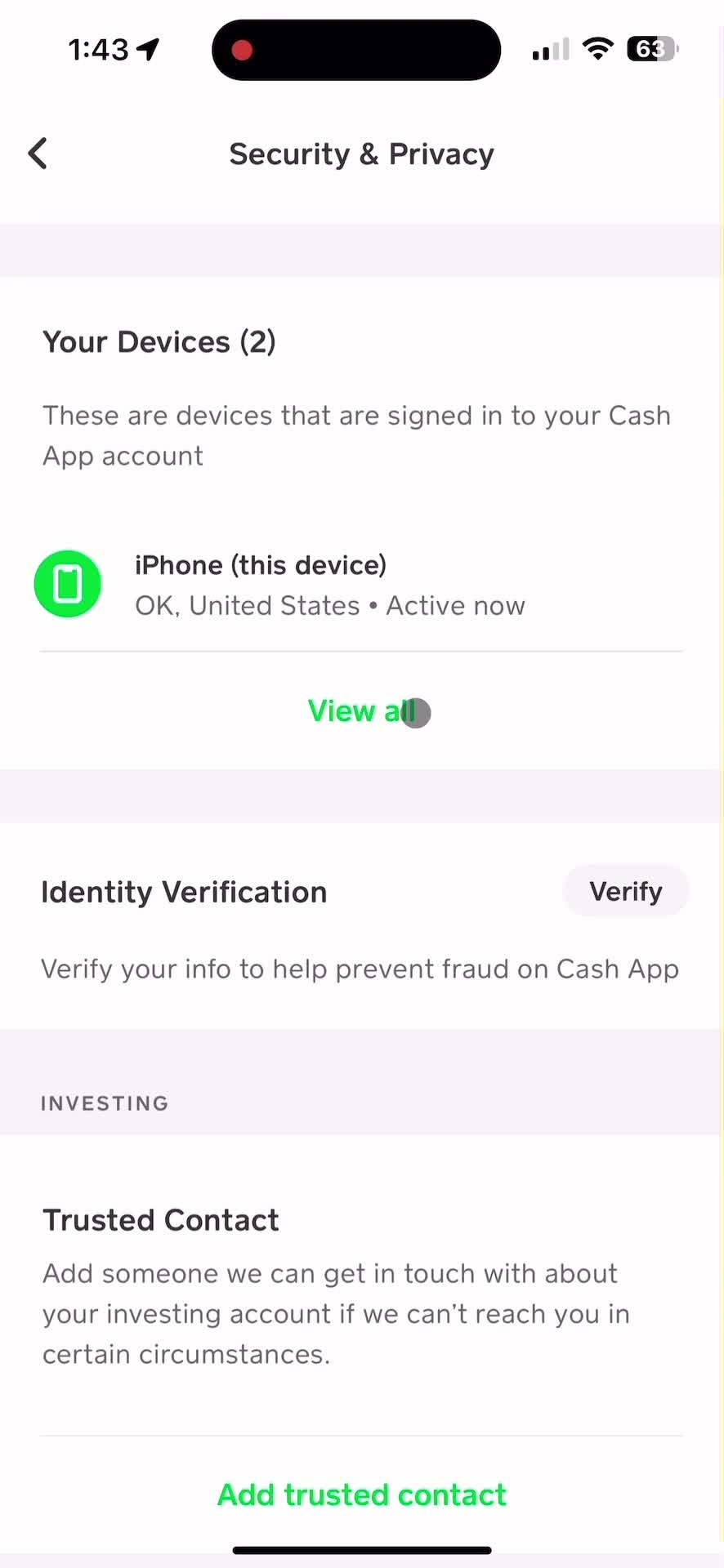 Privacy settings on Cash App video thumbnail