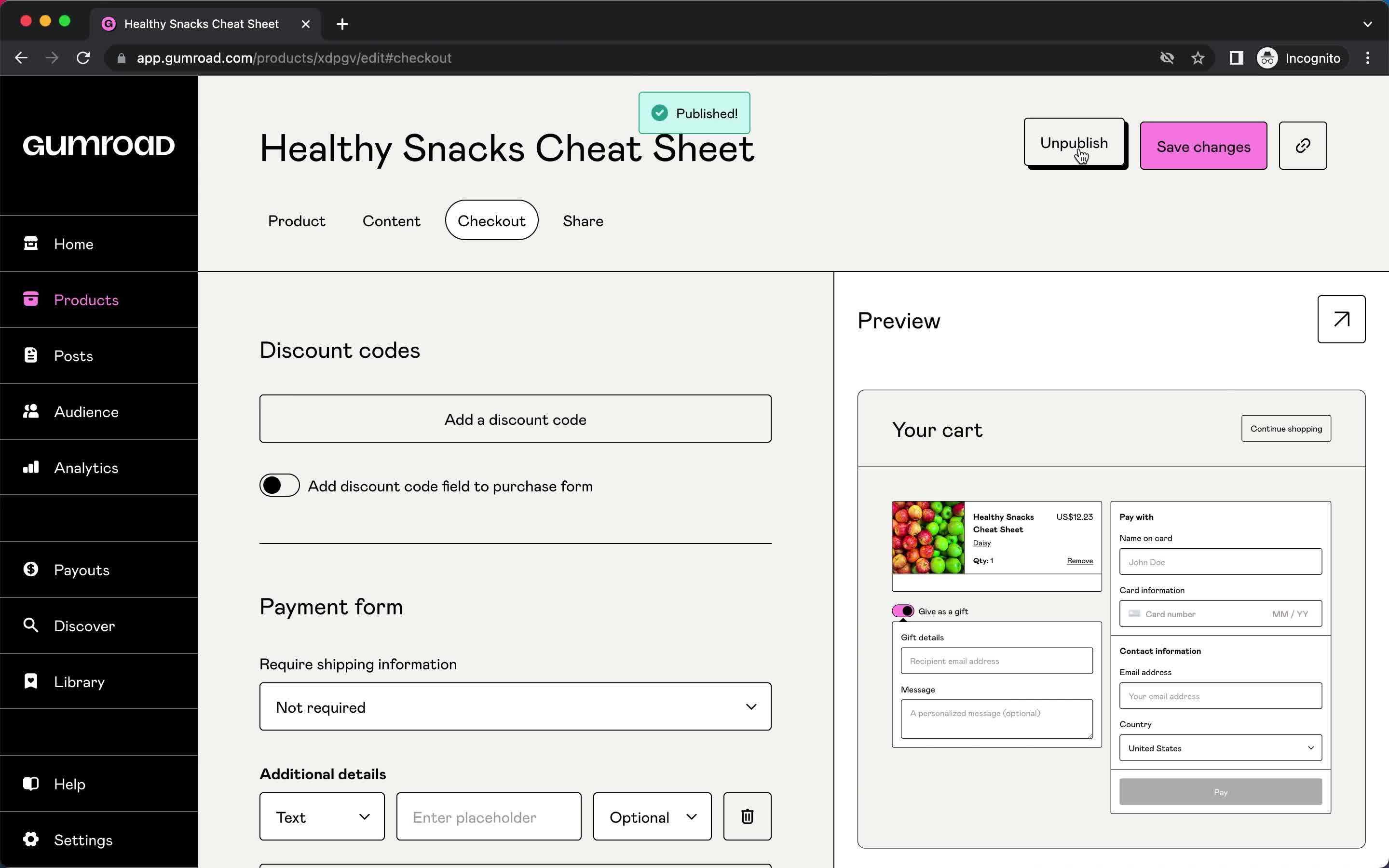 Adding a product screenshot