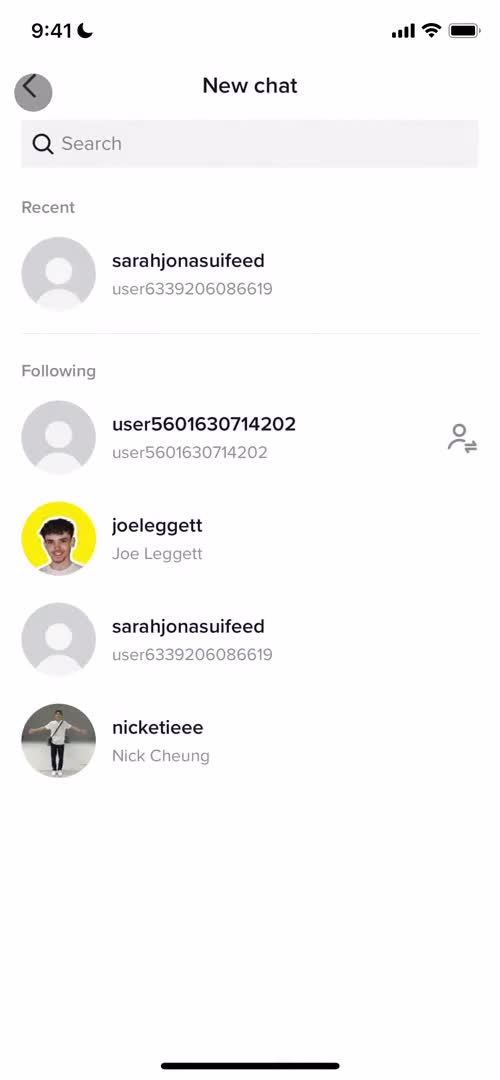 Sending messages on TikTok video thumbnail