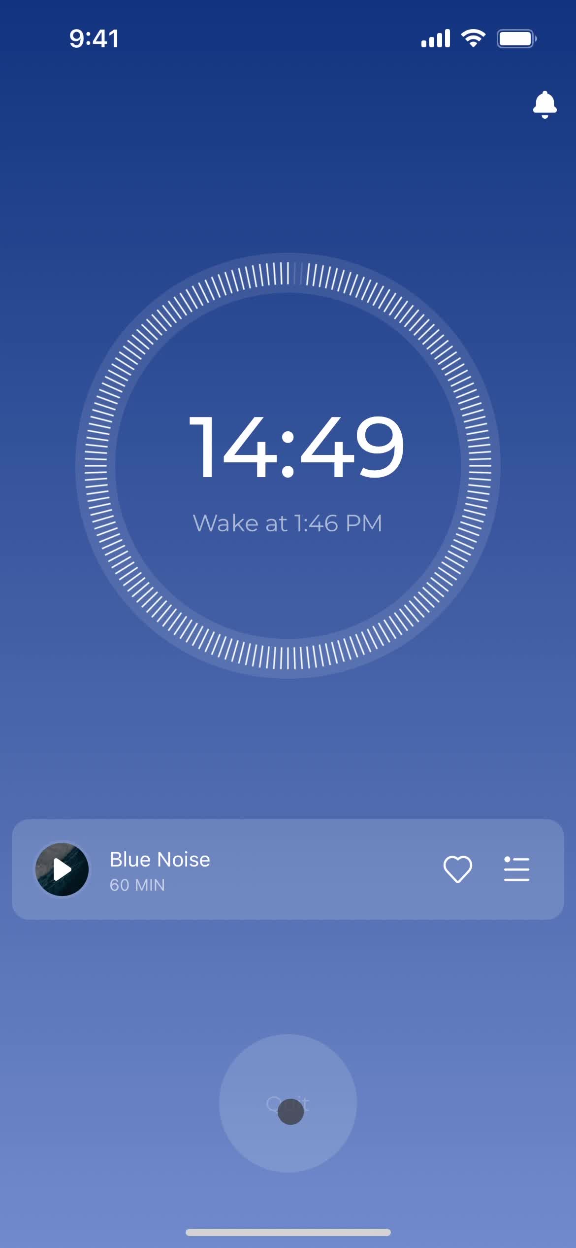 Setting an alarm screenshot