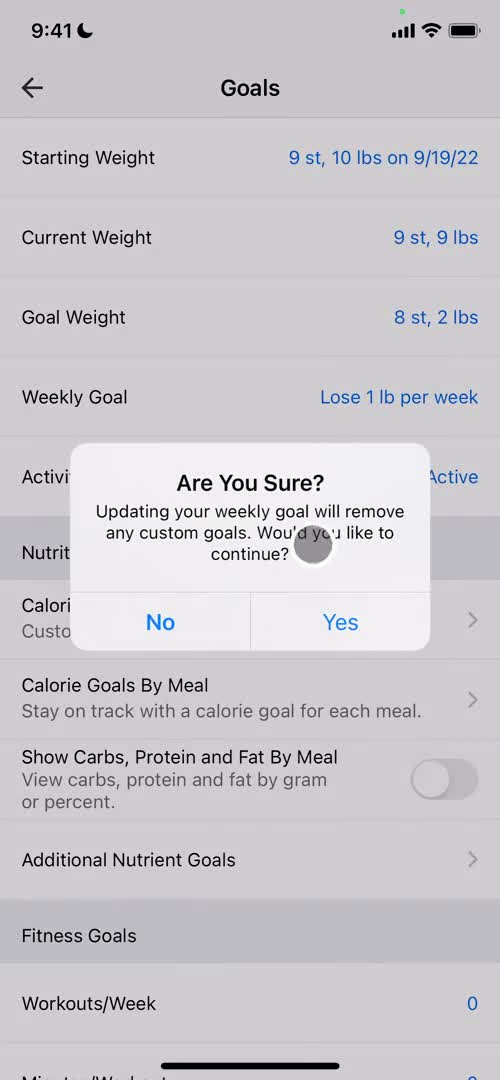 Setting goals on MyFitnessPal video thumbnail