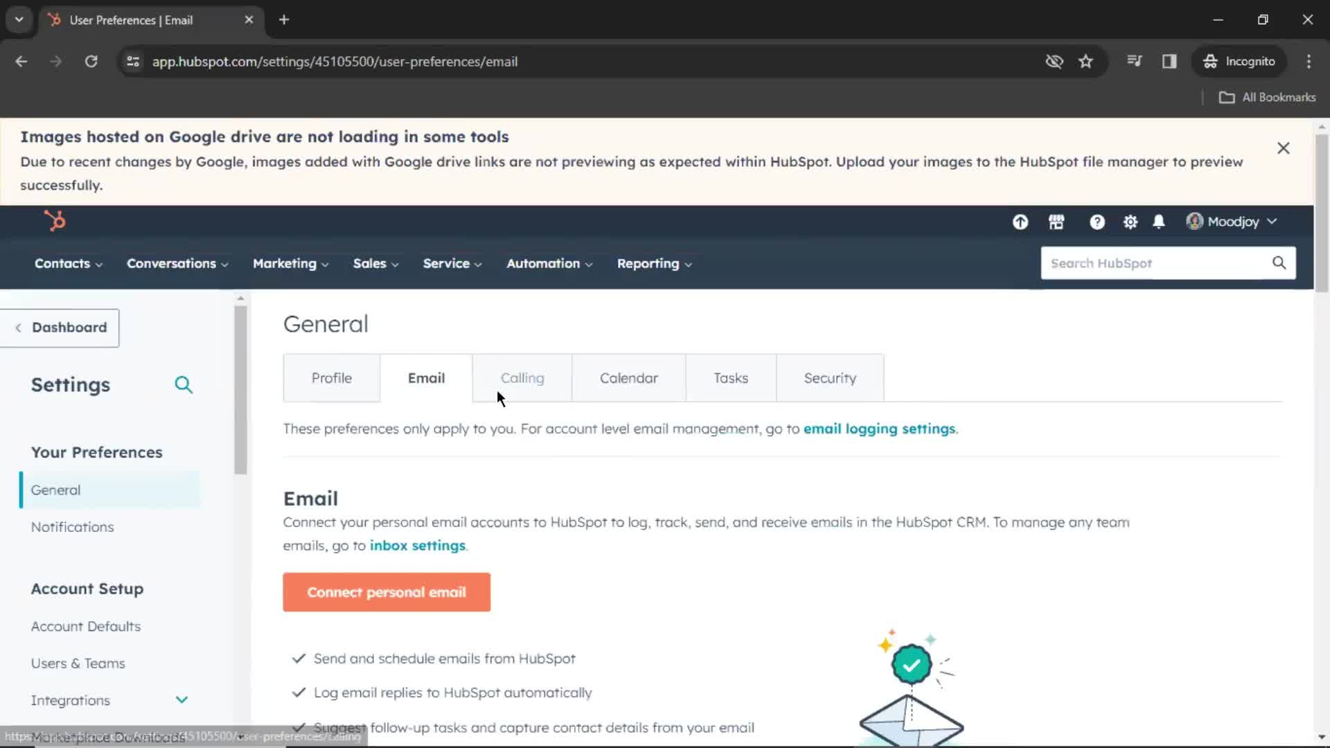 Settings on HubSpot CRM video thumbnail