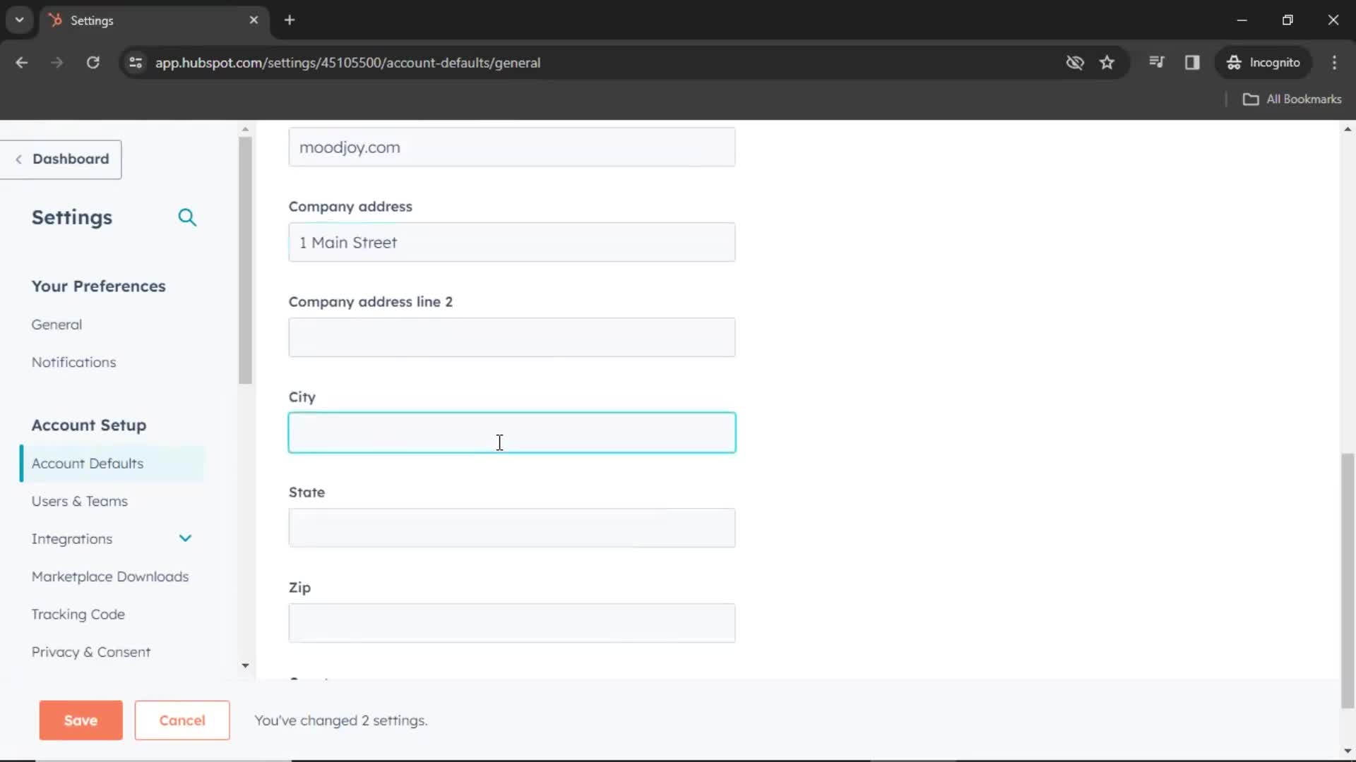 Settings on HubSpot CRM video thumbnail