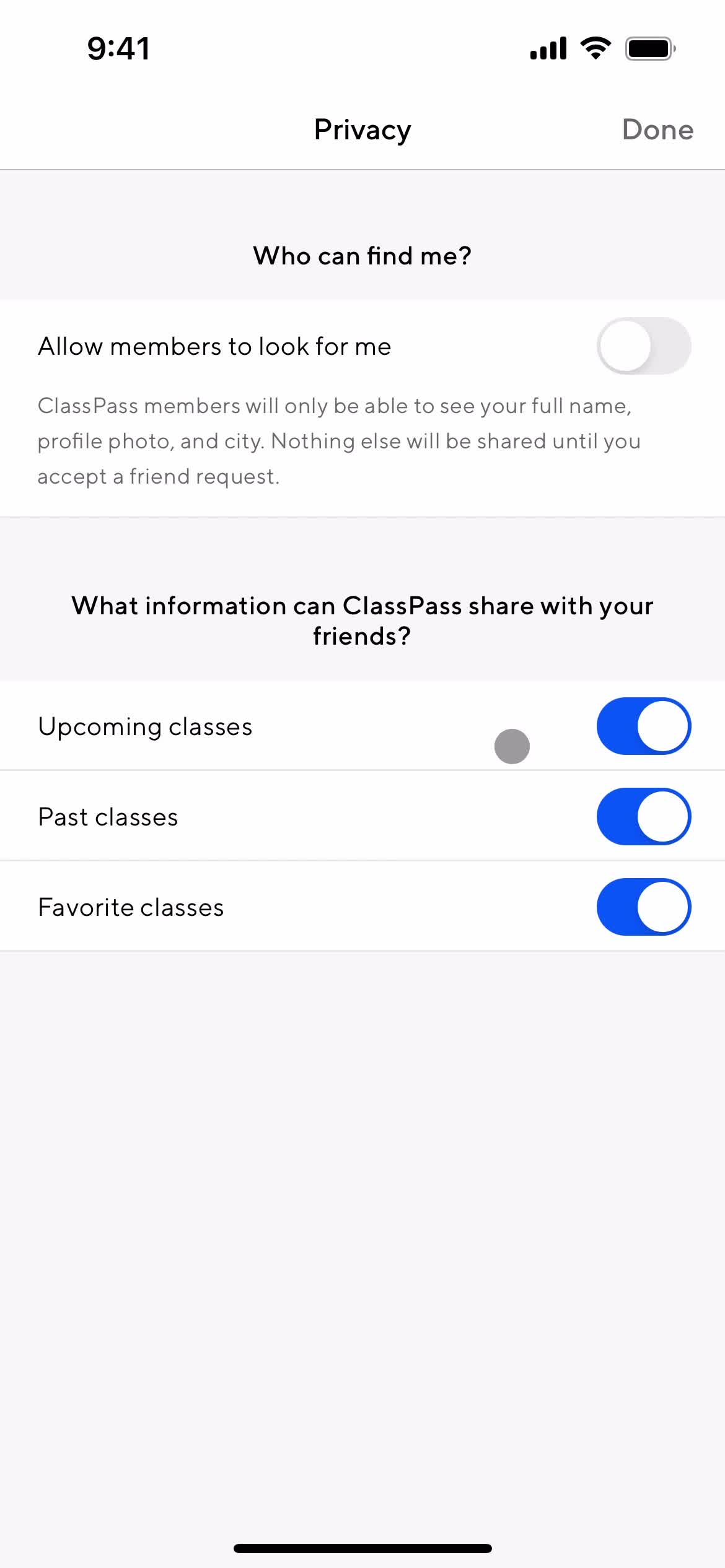 Settings on ClassPass video thumbnail