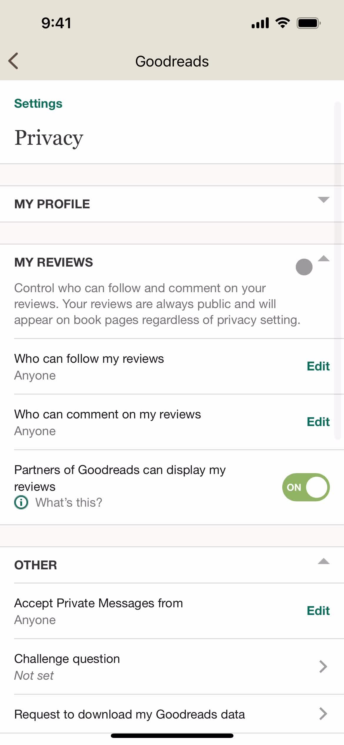 Settings on Goodreads video thumbnail