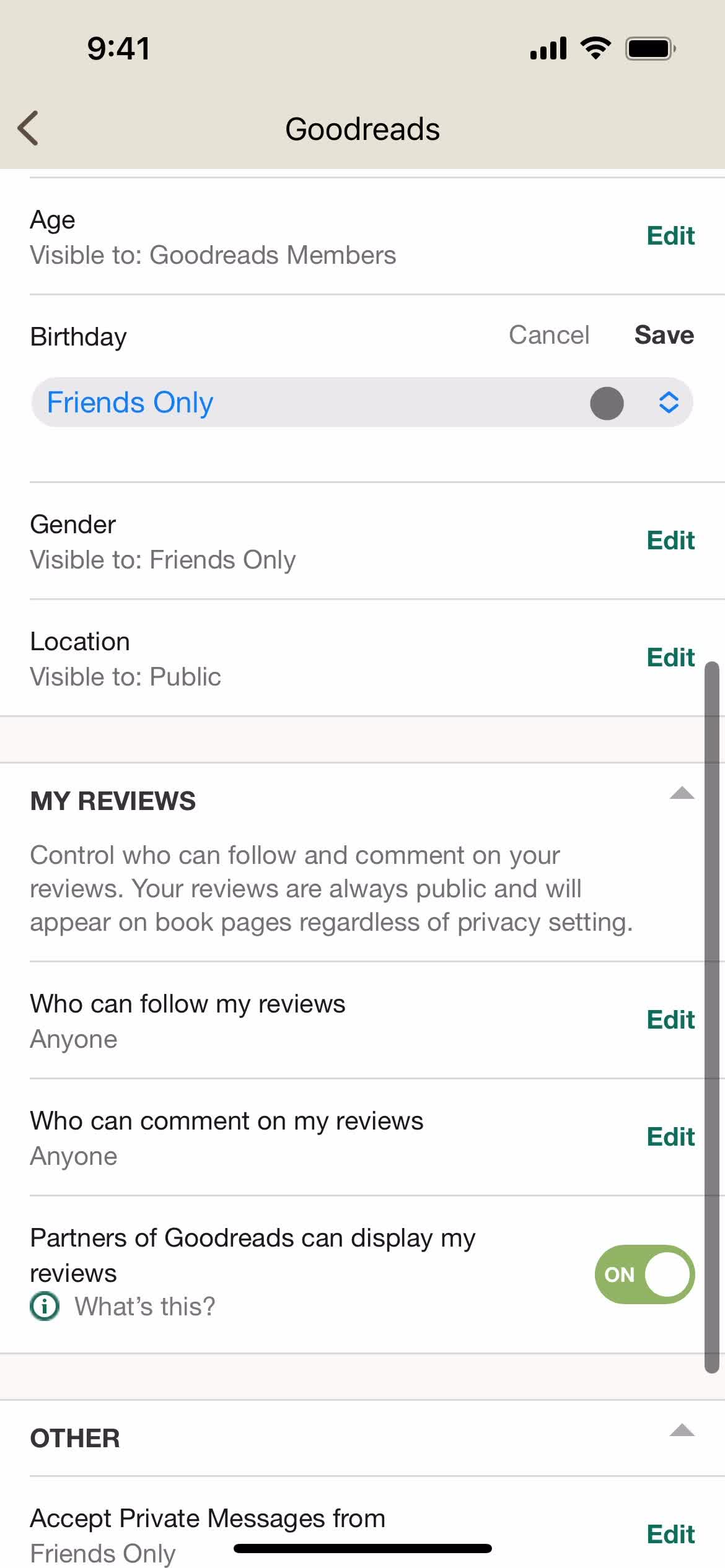 Settings on Goodreads video thumbnail