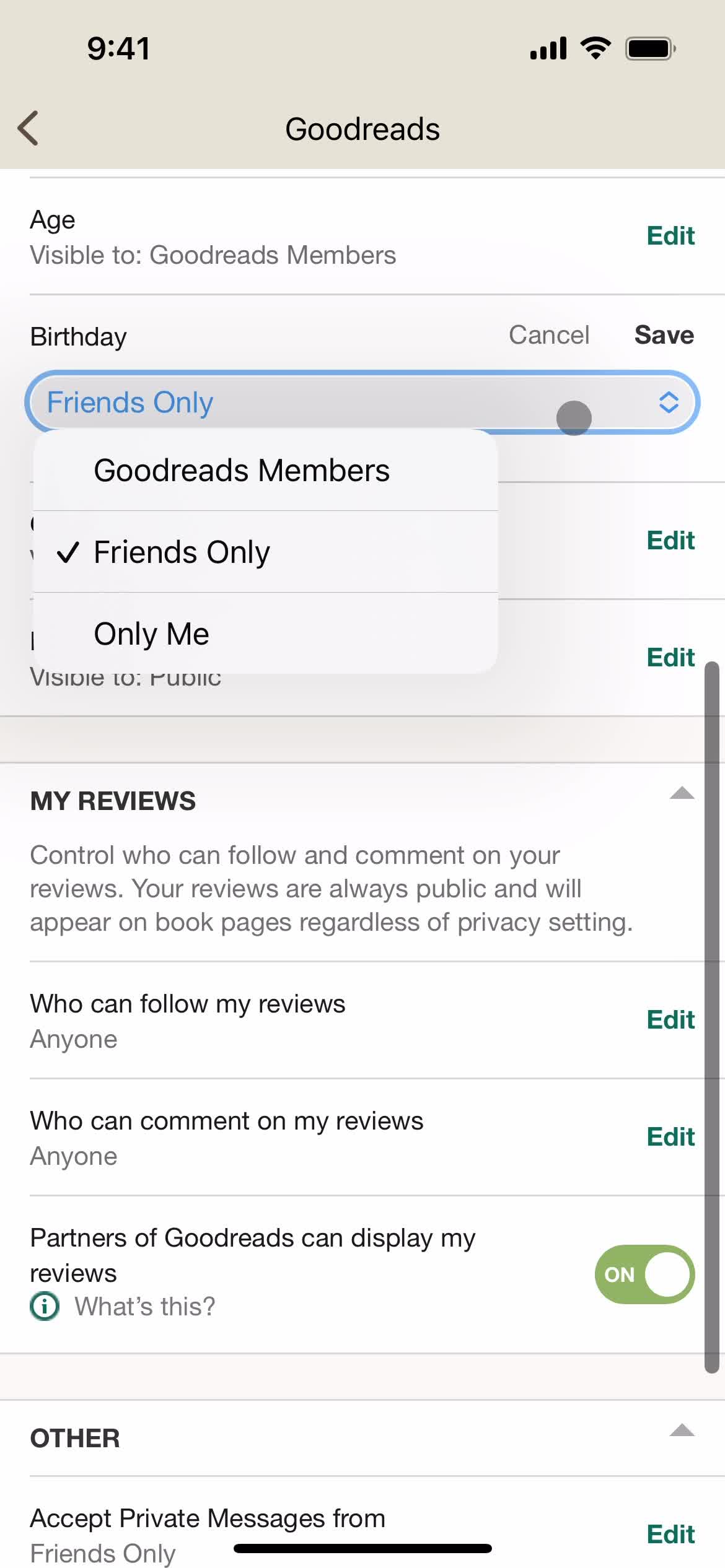 Settings on Goodreads video thumbnail