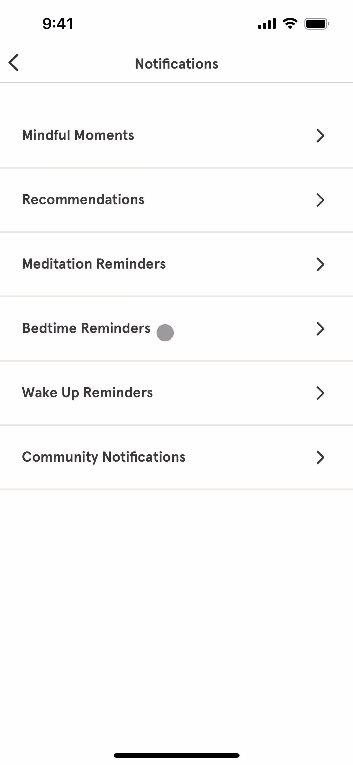 Settings on Headspace video thumbnail