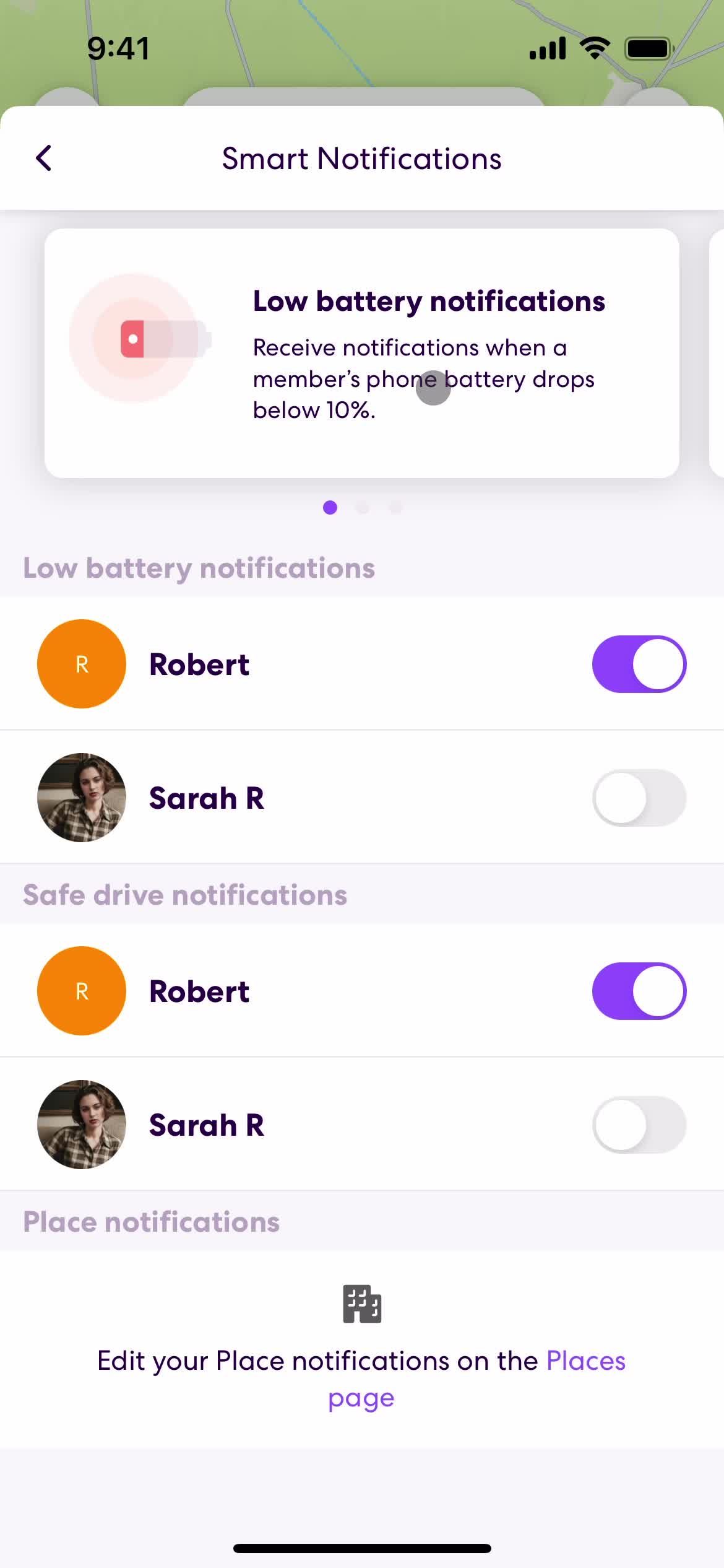 Settings on Life360 video thumbnail