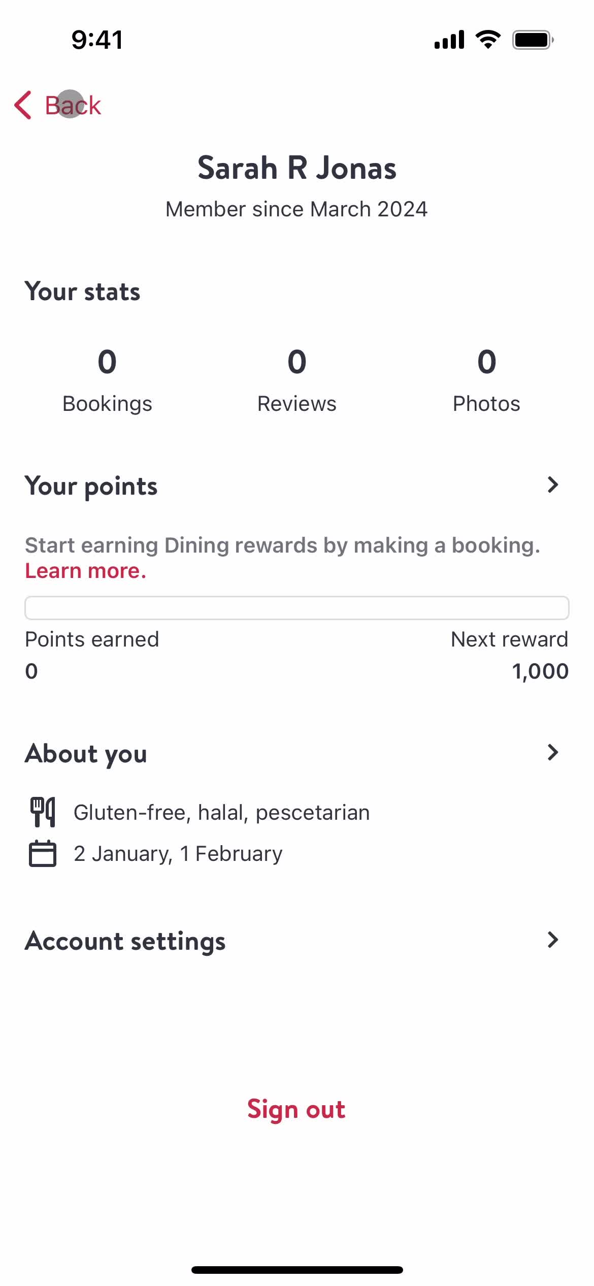 Settings on OpenTable video thumbnail