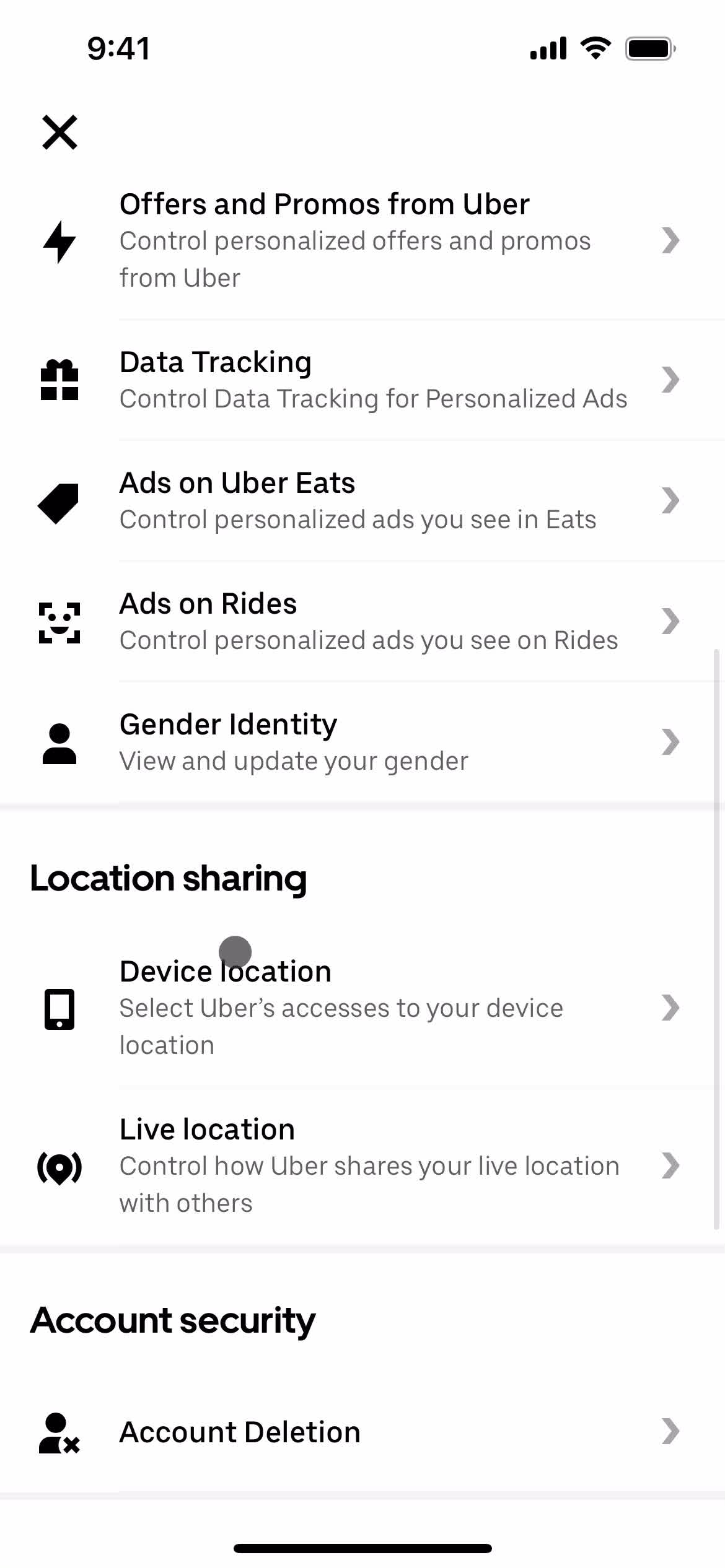 Settings on Uber video thumbnail