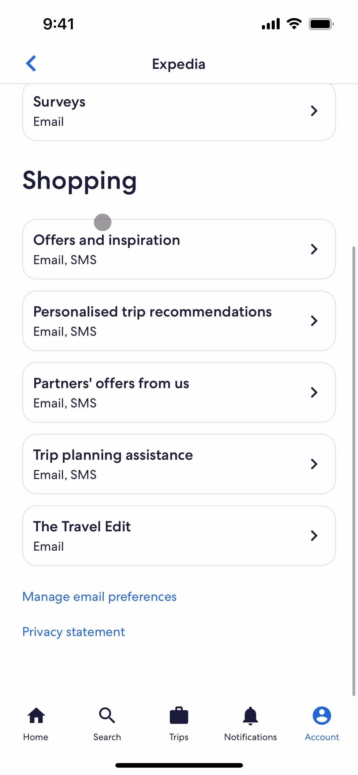 Settings on Expedia video thumbnail