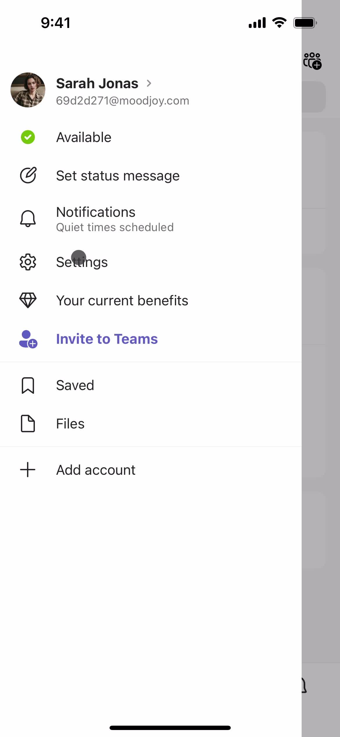 Settings on Microsoft Teams video thumbnail